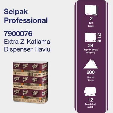 Selpak Professional Extra Z-Katlı Dispenser Havlu 7900076