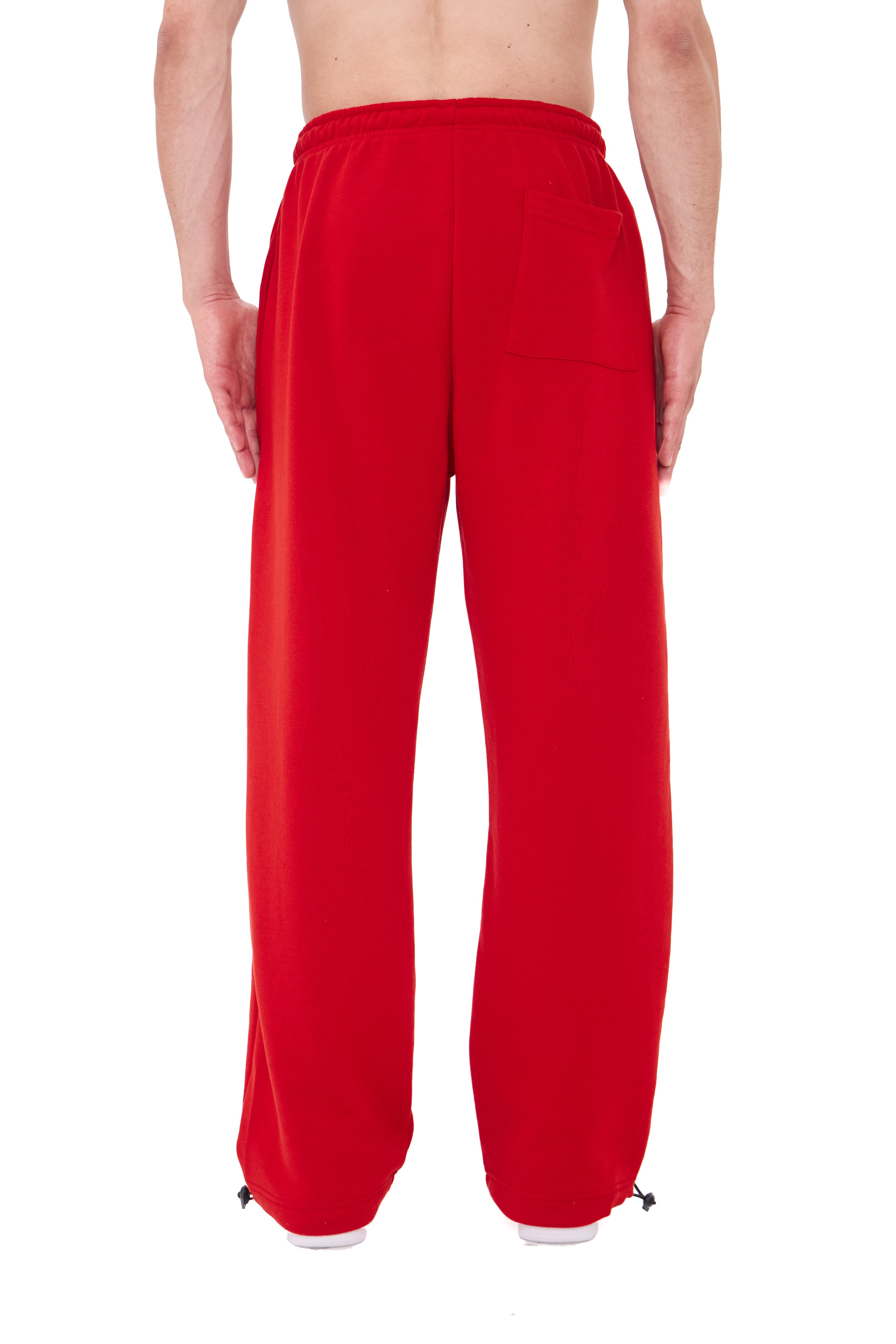  Hitup Premium Basic Ayarlanabilir Paça Oversize Eşofman Altı  - KIRMIZI