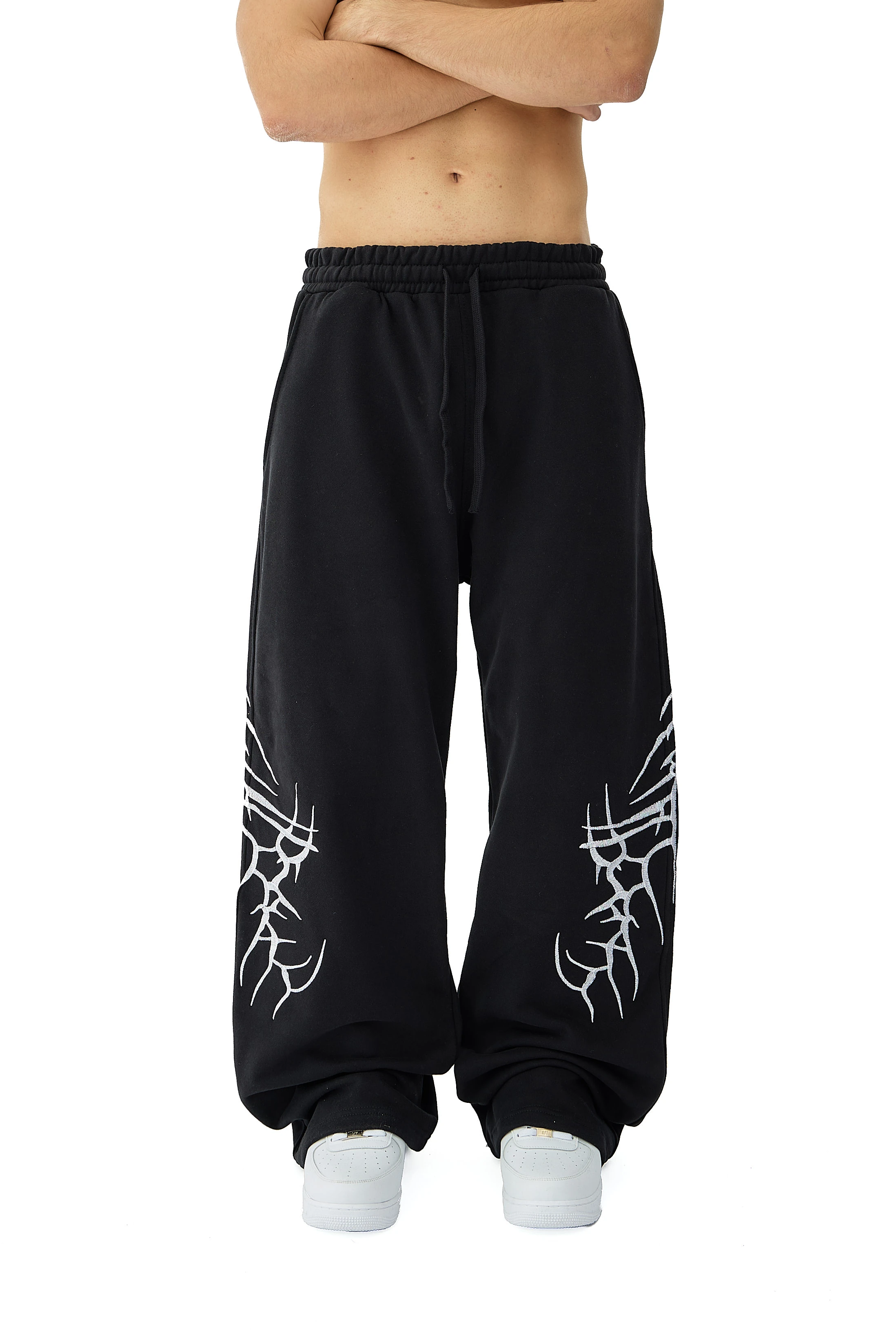 Ritual Scar Nakış Detaylı Premium Sweatpant - SİYAH