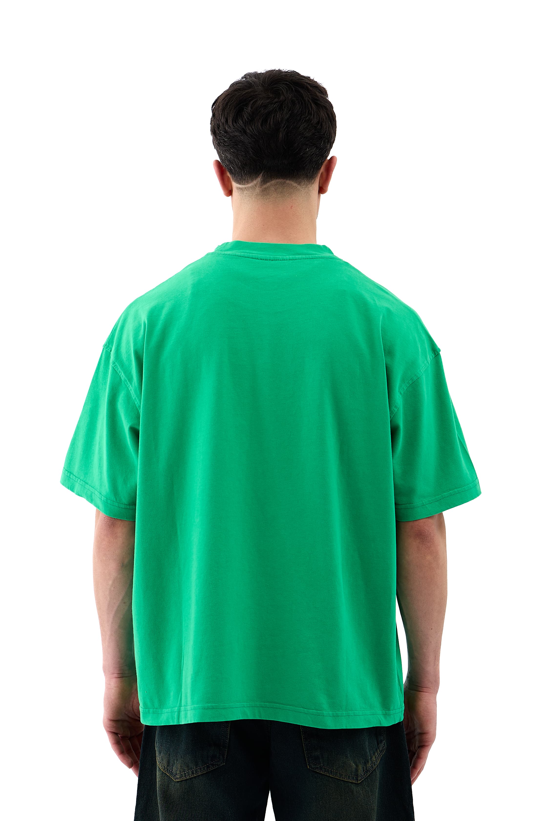 For Such Nakışlı Premium Oversize Tişört - YEŞİL