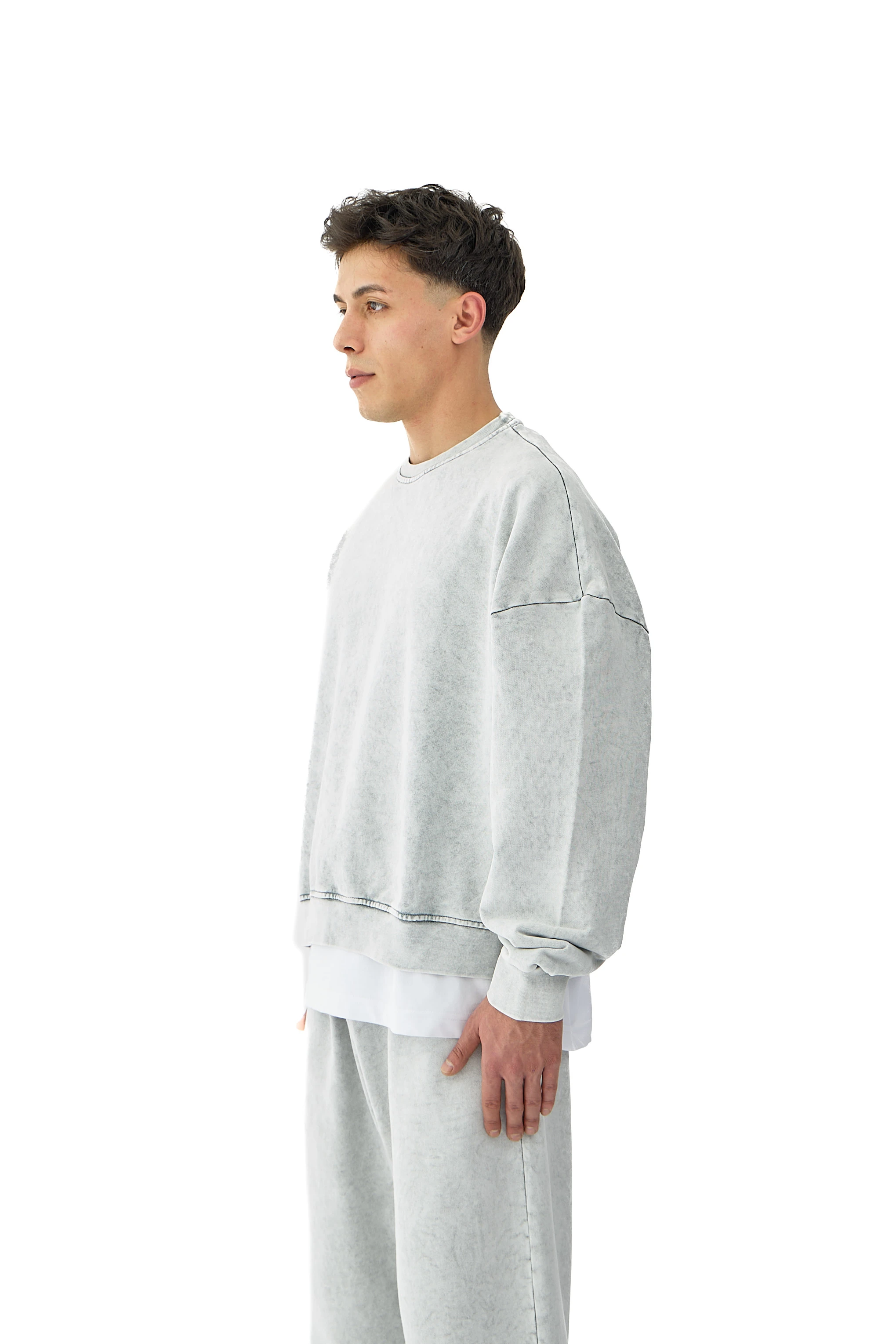  Oil Washed Yıkamalı Oversize Sweatshirt - MİNT