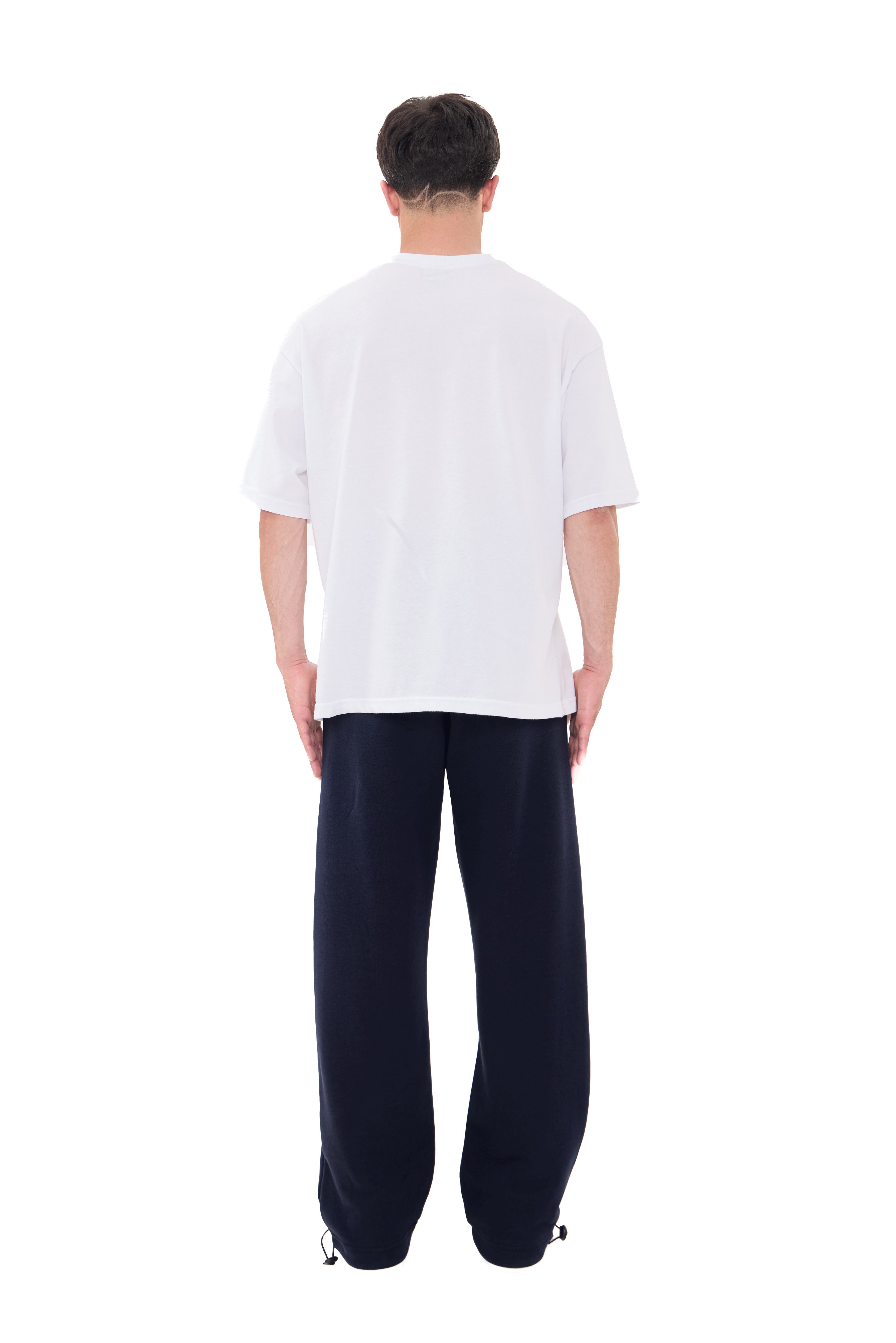  Hitup Nakışlı Premium Ayarlanabilir Paça Oversize Eşofman Altı  - LACİVERT