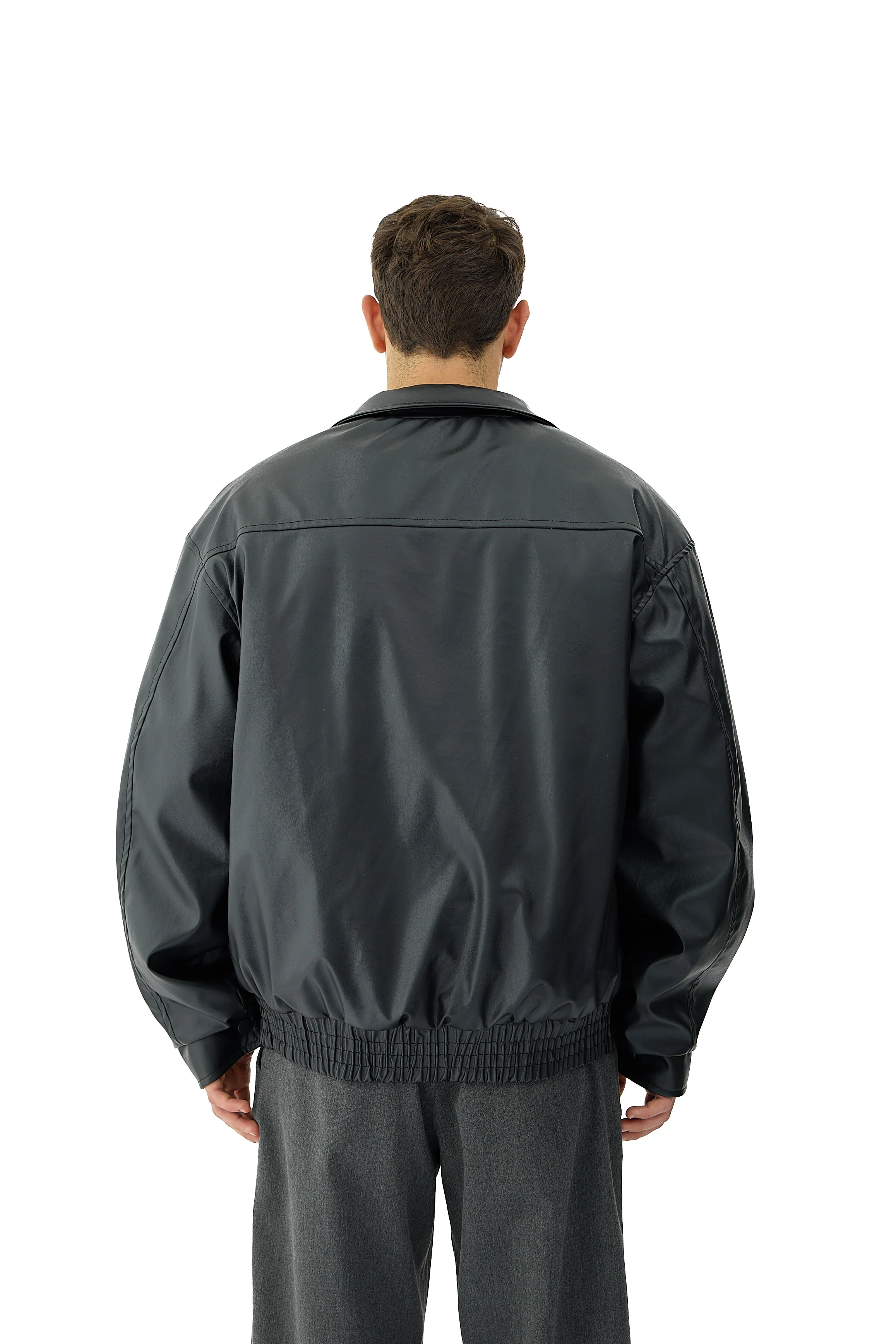 90's Oversize Bomber Deri Ceket