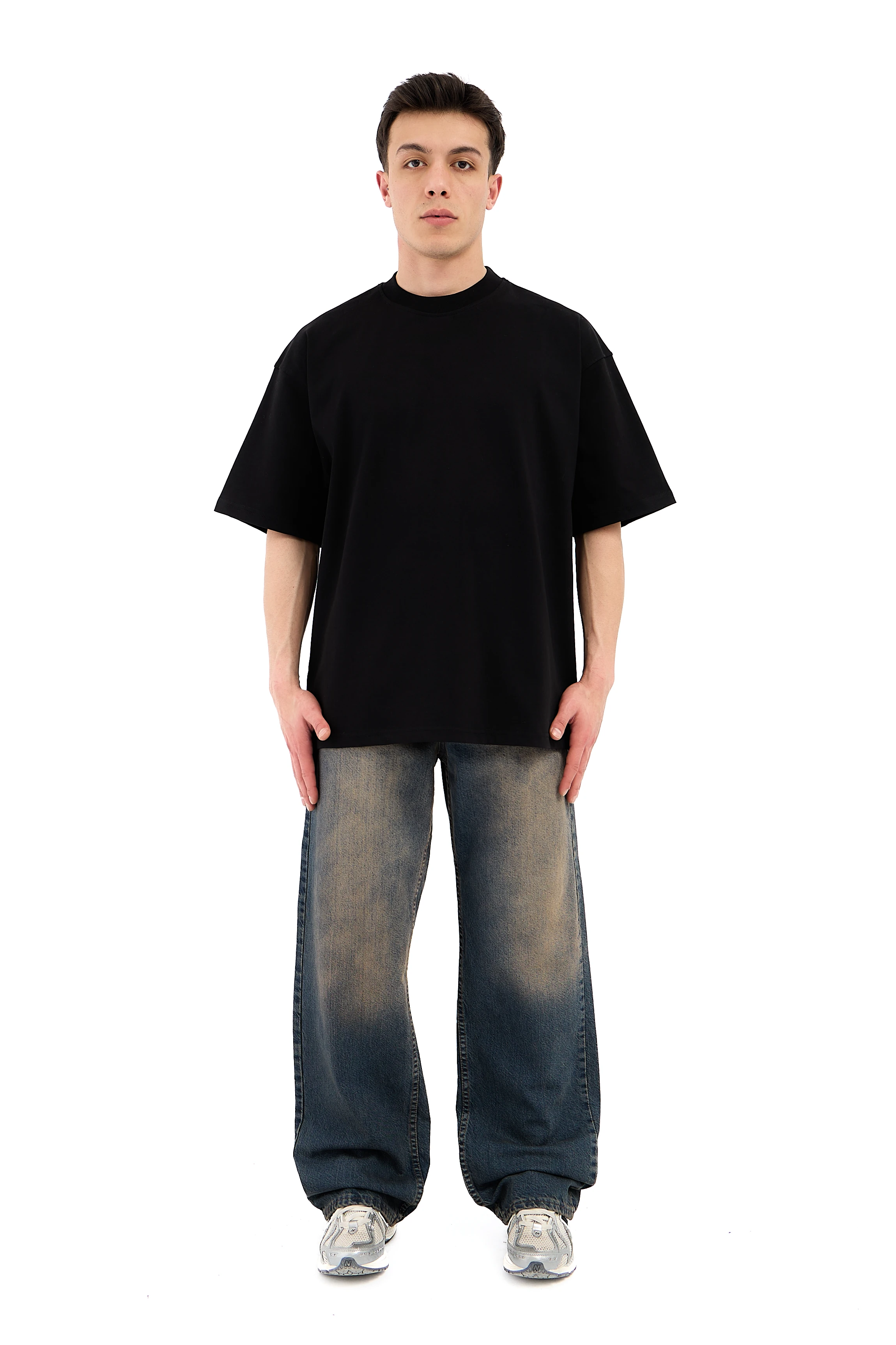 Premium Basic Oversize Tişört - SİYAH