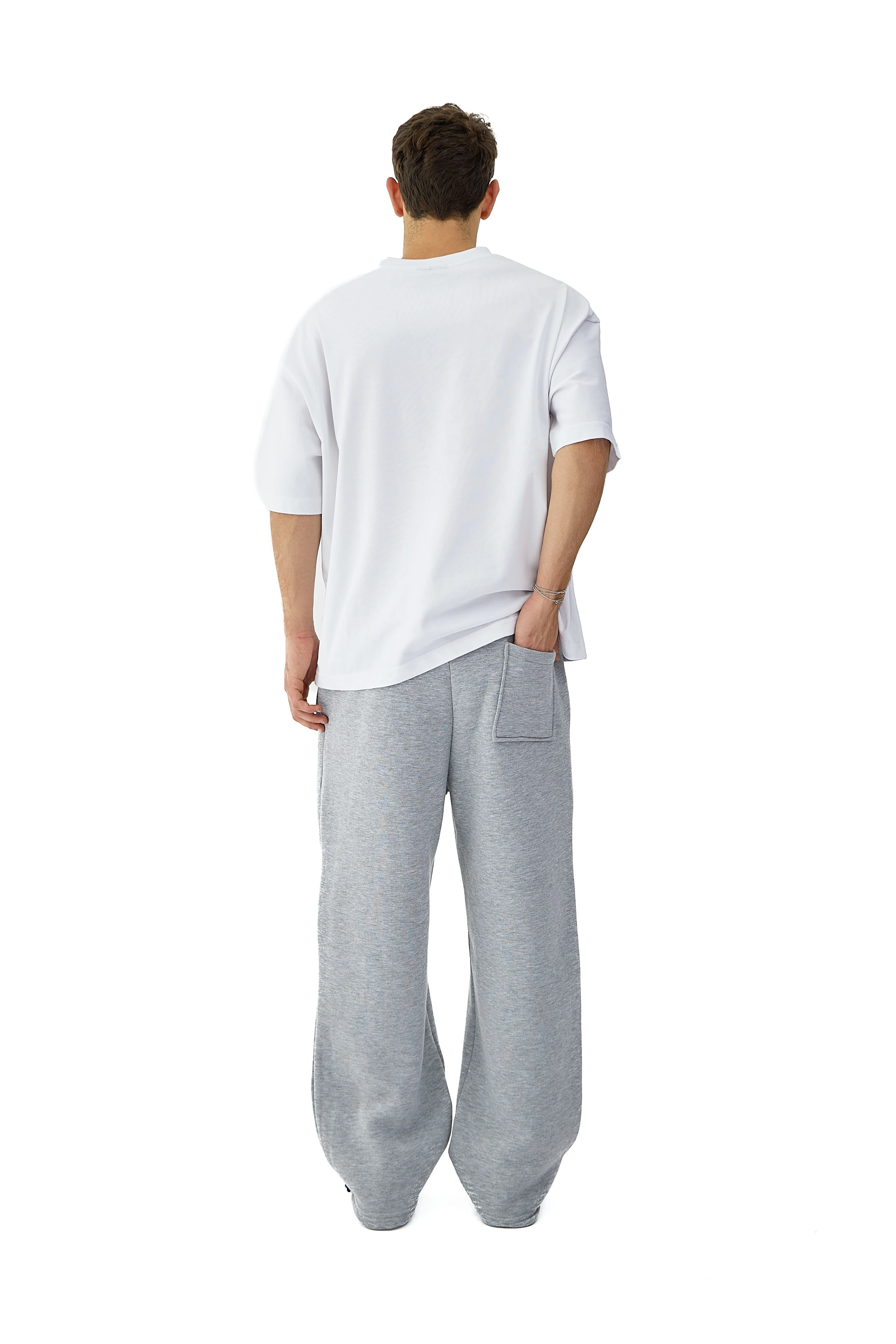 Kışlık Hitup Nakışlı Premium Ayarlanabilir Paça Oversize Eşofman Altı - GRİMELANJ