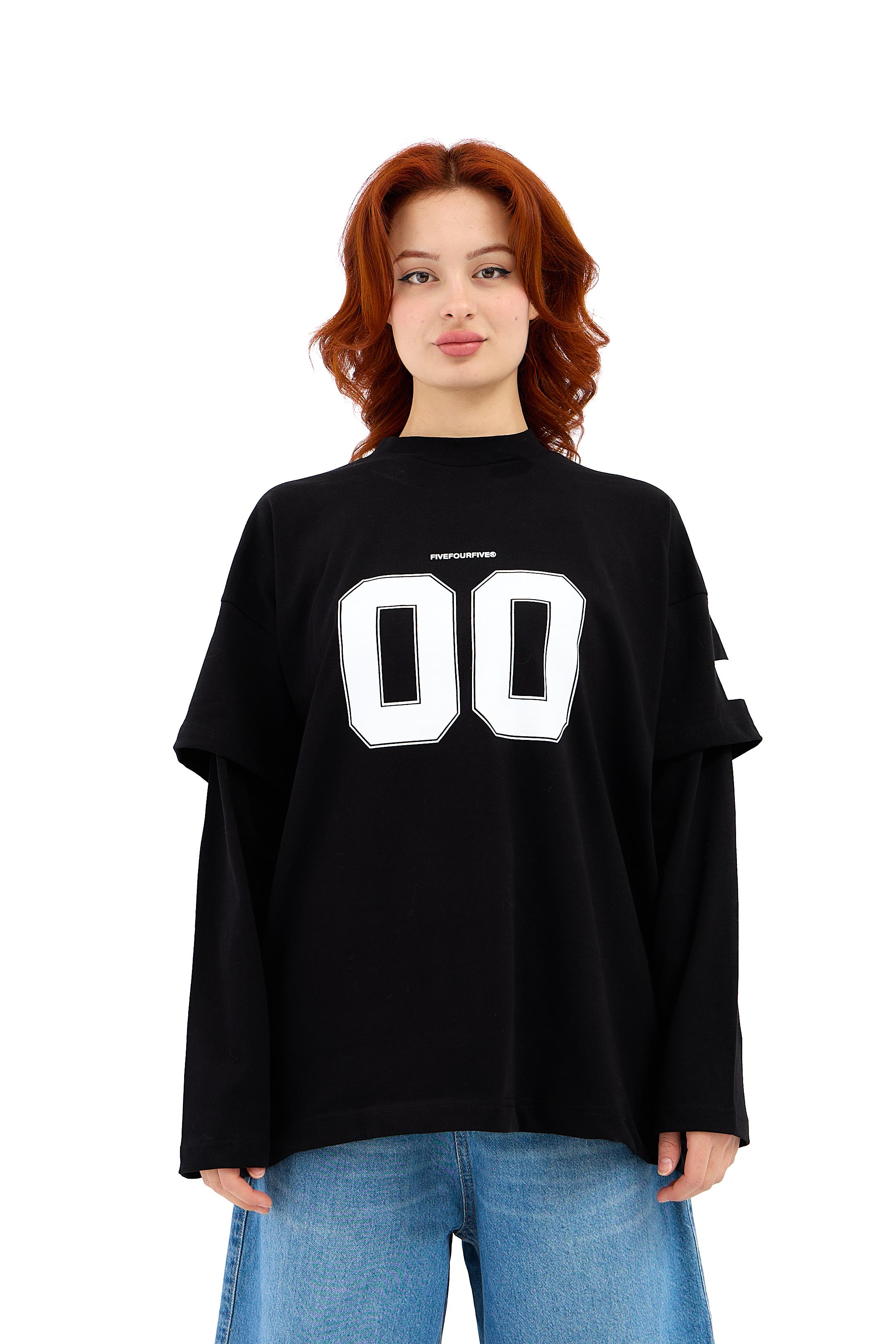 Five Four Five Baskılı Premium Oversize Long Sleeve