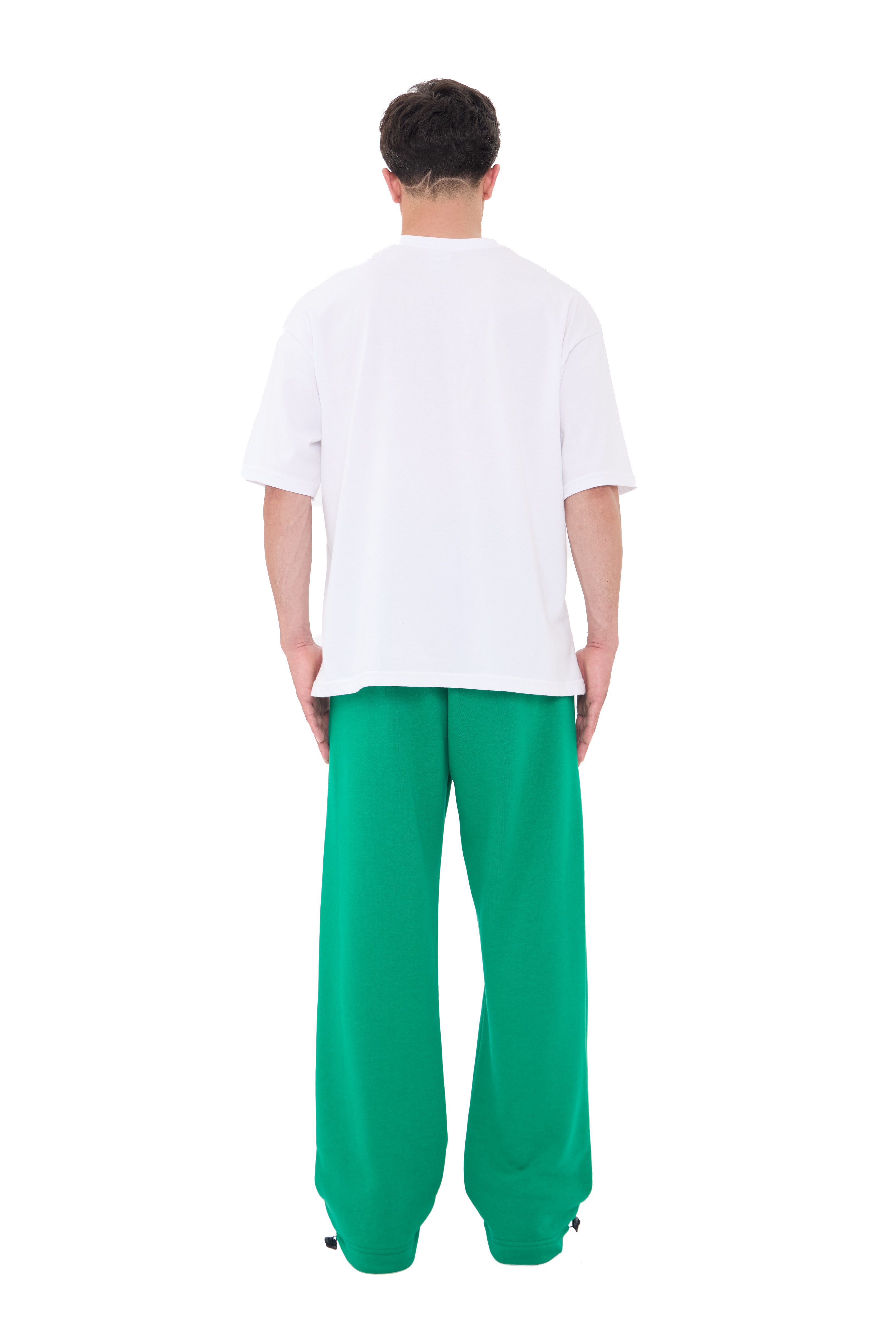  Hitup Nakışlı Premium Ayarlanabilir Paça Oversize Eşofman Altı  - YEŞİL