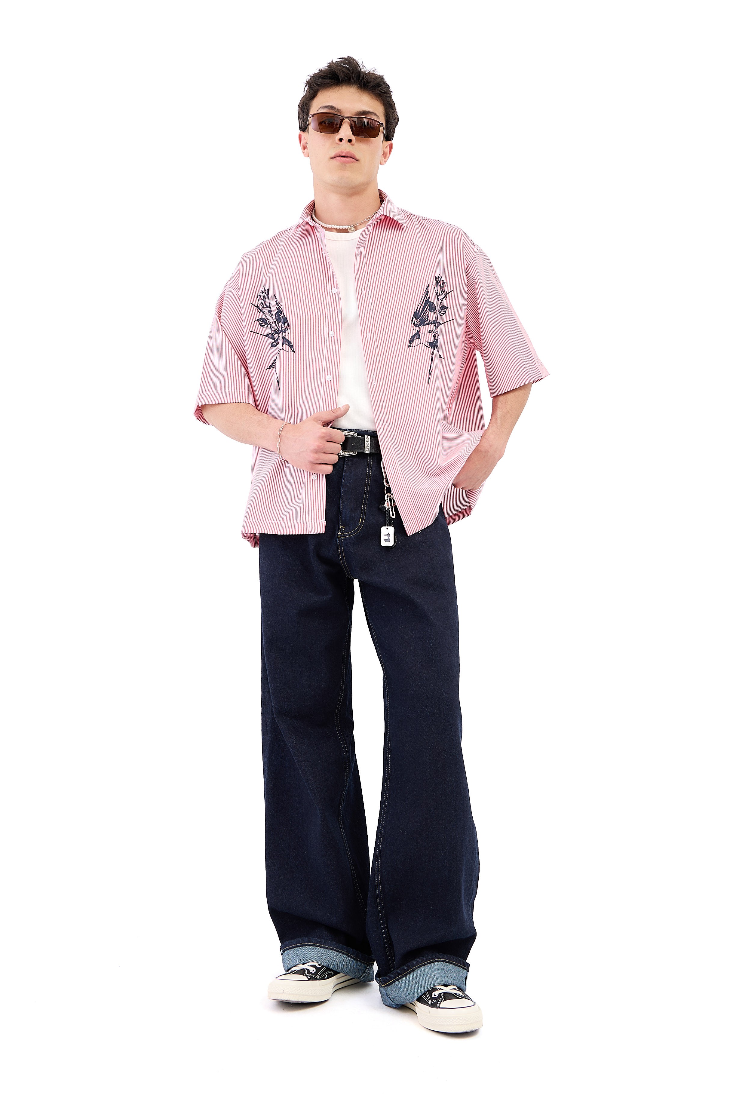 Premium Rins Yıkma Lacivert Baggy Jean 