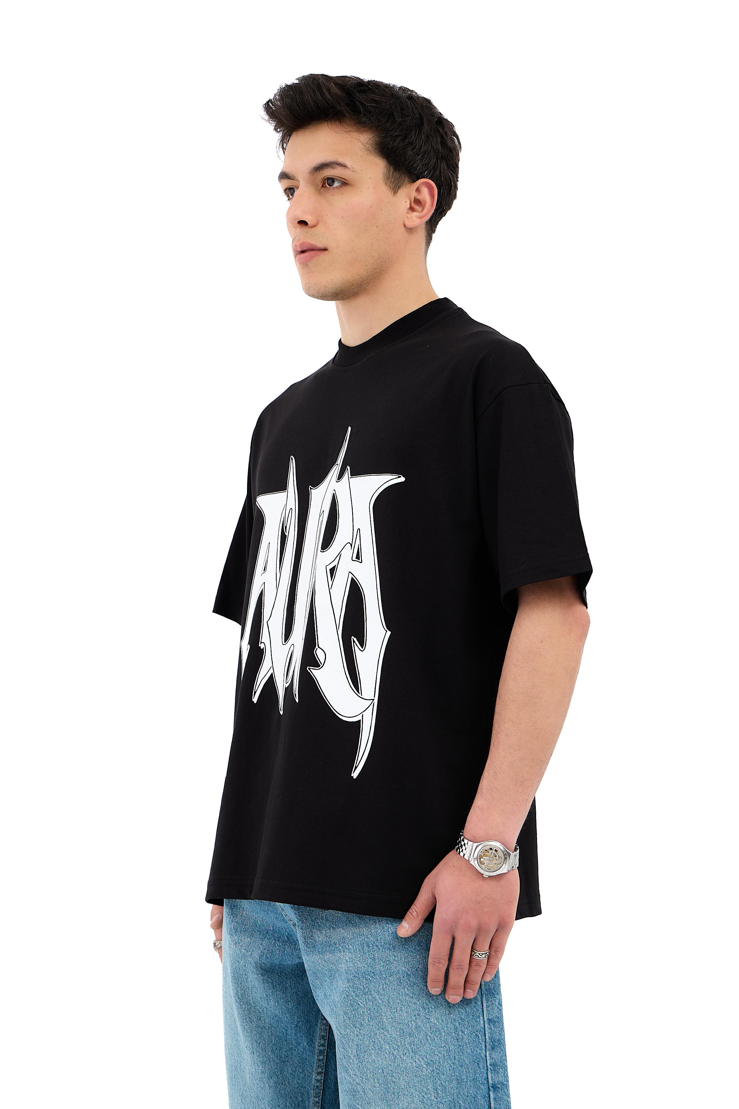 Aura Baskı Detay Oversize Tişört 