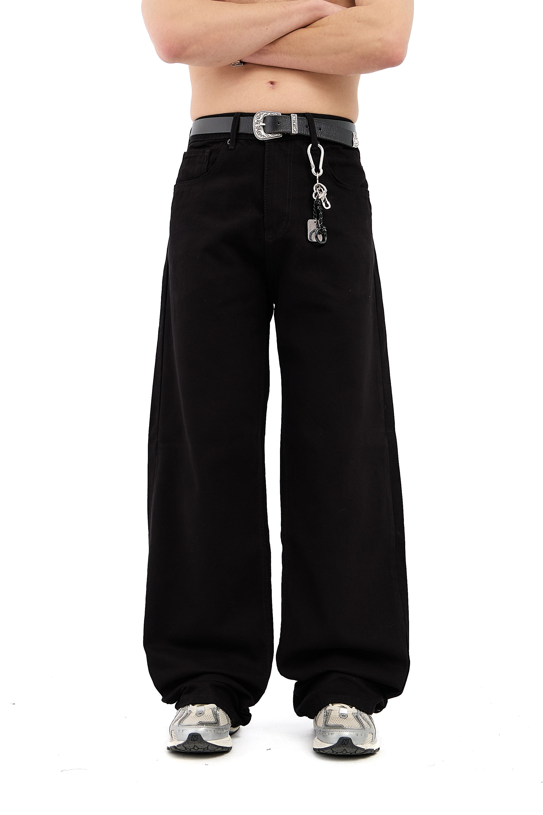 Basic Siyah Baggy Jean