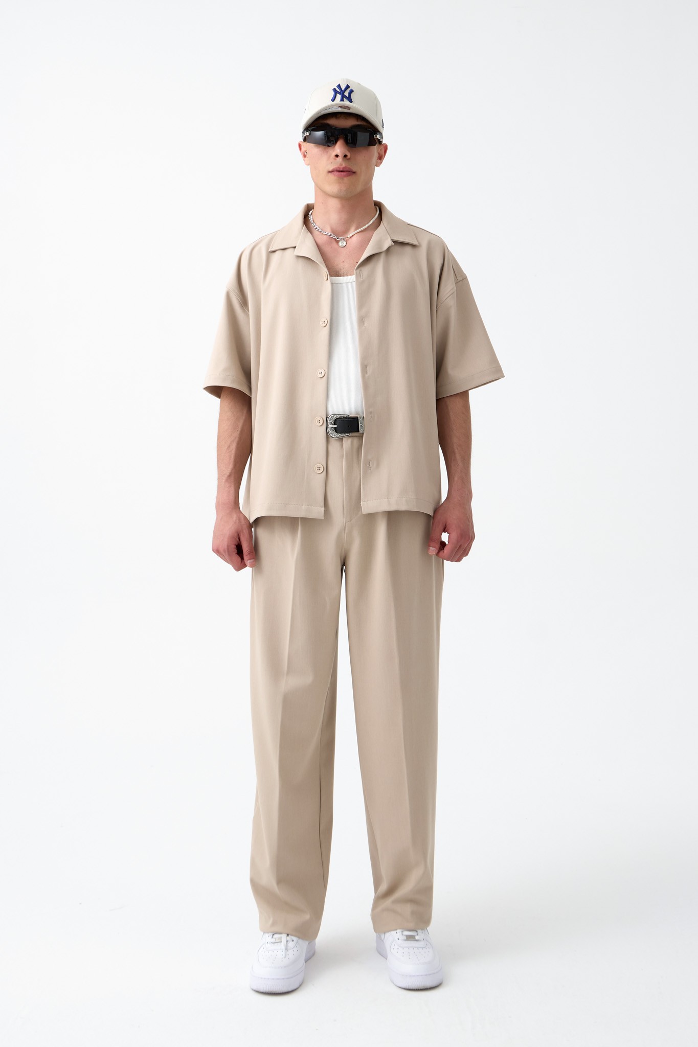 Old Money Oversize Fit Gömlek - EKRU