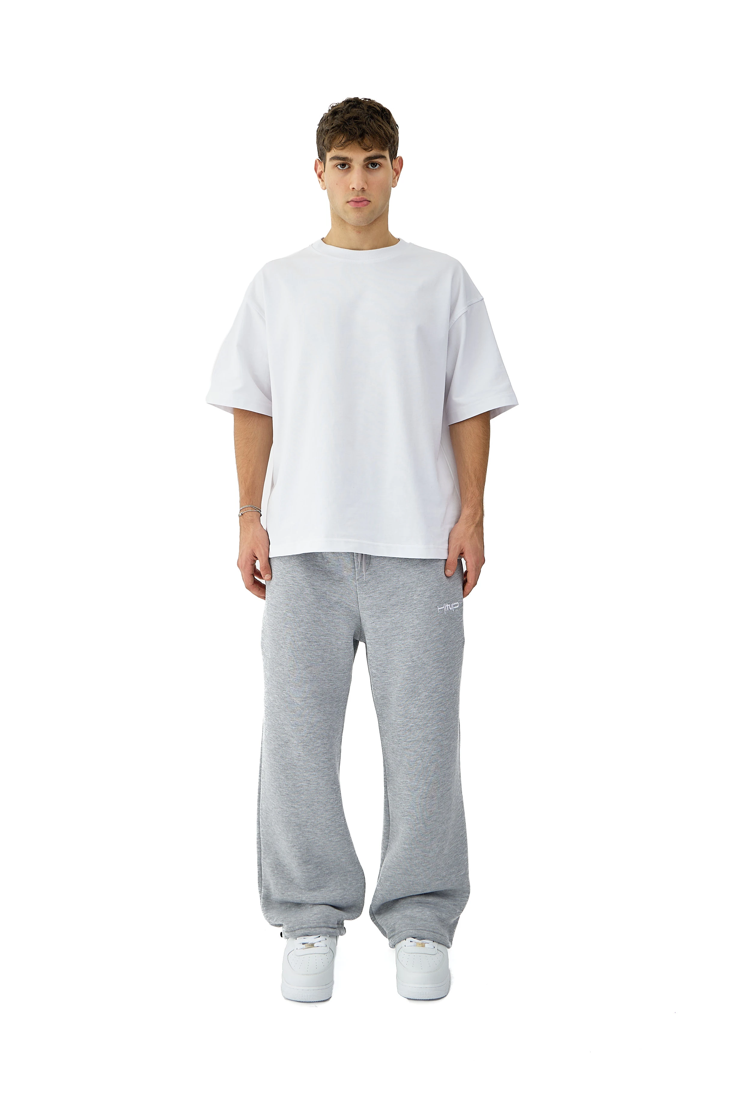 Kışlık Hitup Nakışlı Premium Ayarlanabilir Paça Oversize Eşofman Altı - GRİMELANJ