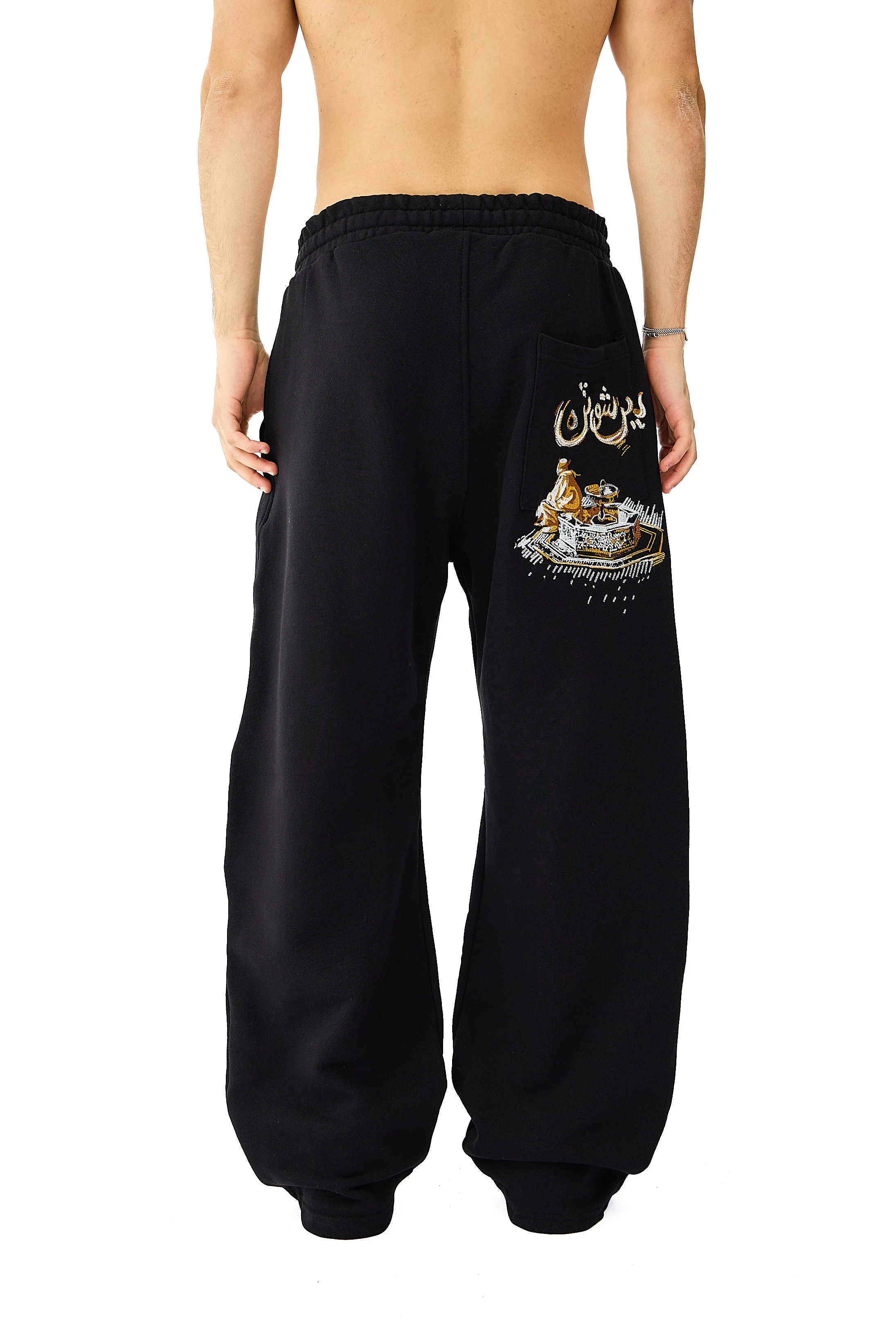 Golden Zaviye Nakış Detaylı Premium Sweatpant