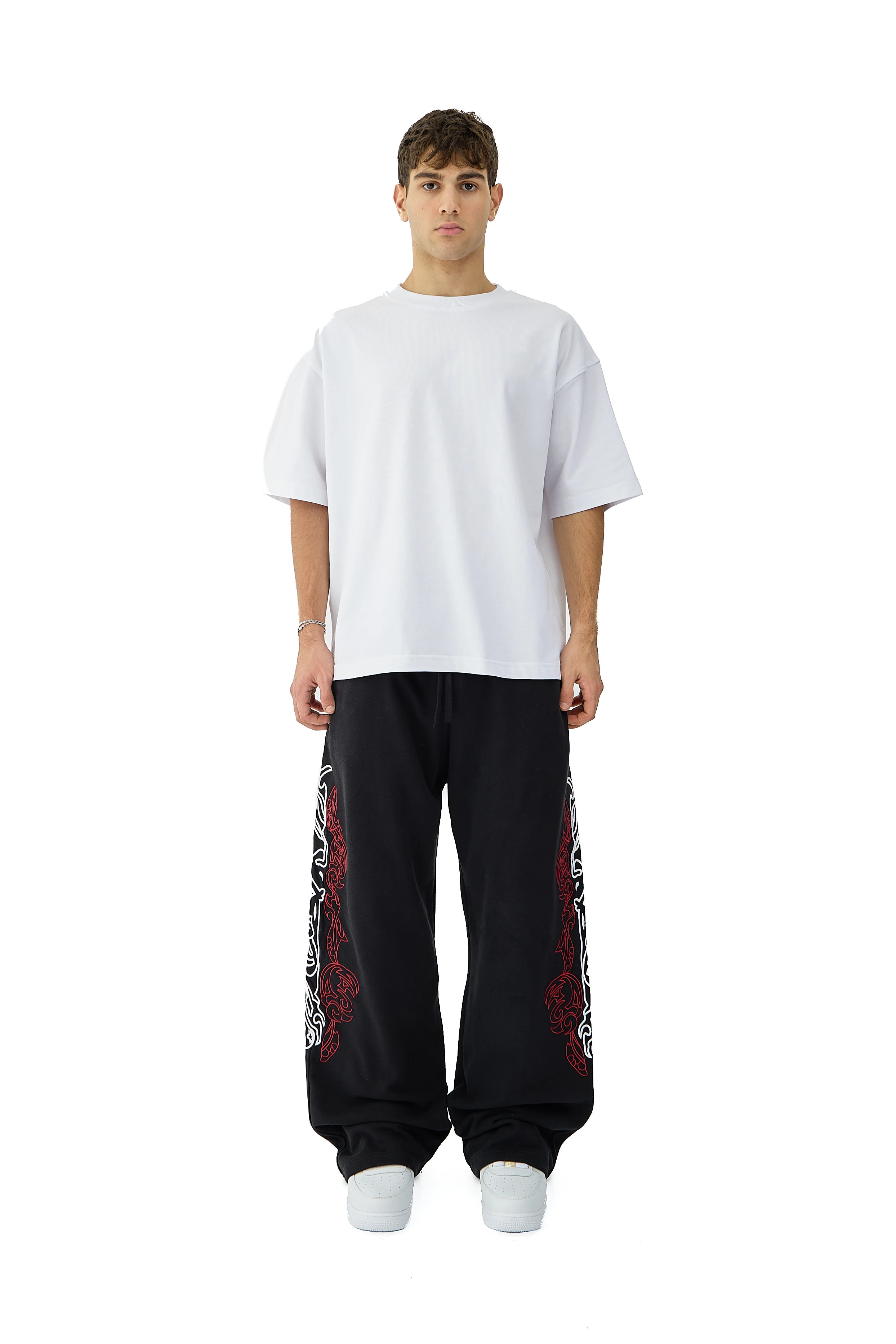 Bloodline Totem Nakış Detaylı Premium Sweatpant - SİYAH