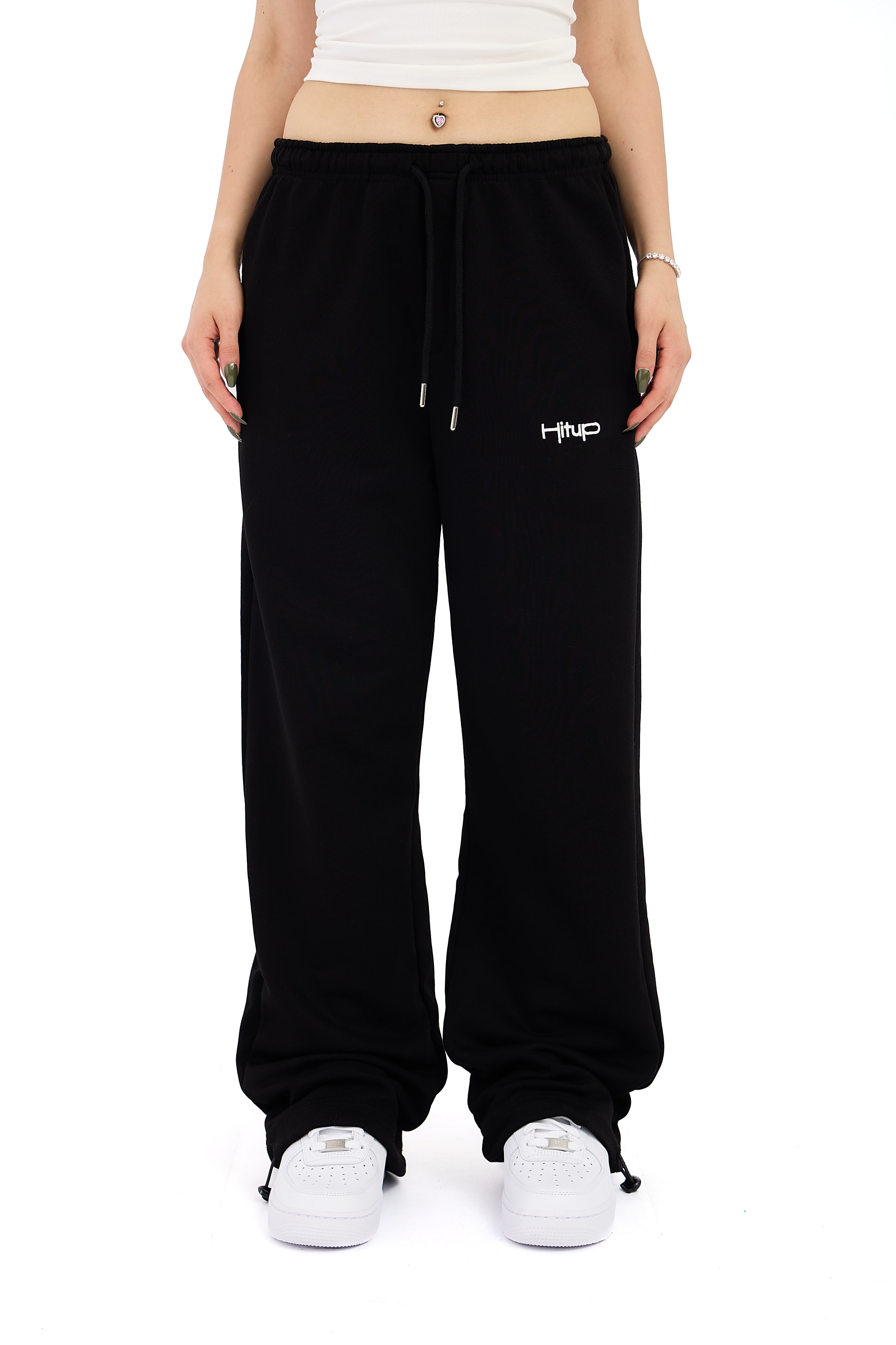  Hitup Nakışlı Premium Ayarlanabilir Paça Oversize Eşofman Altı 