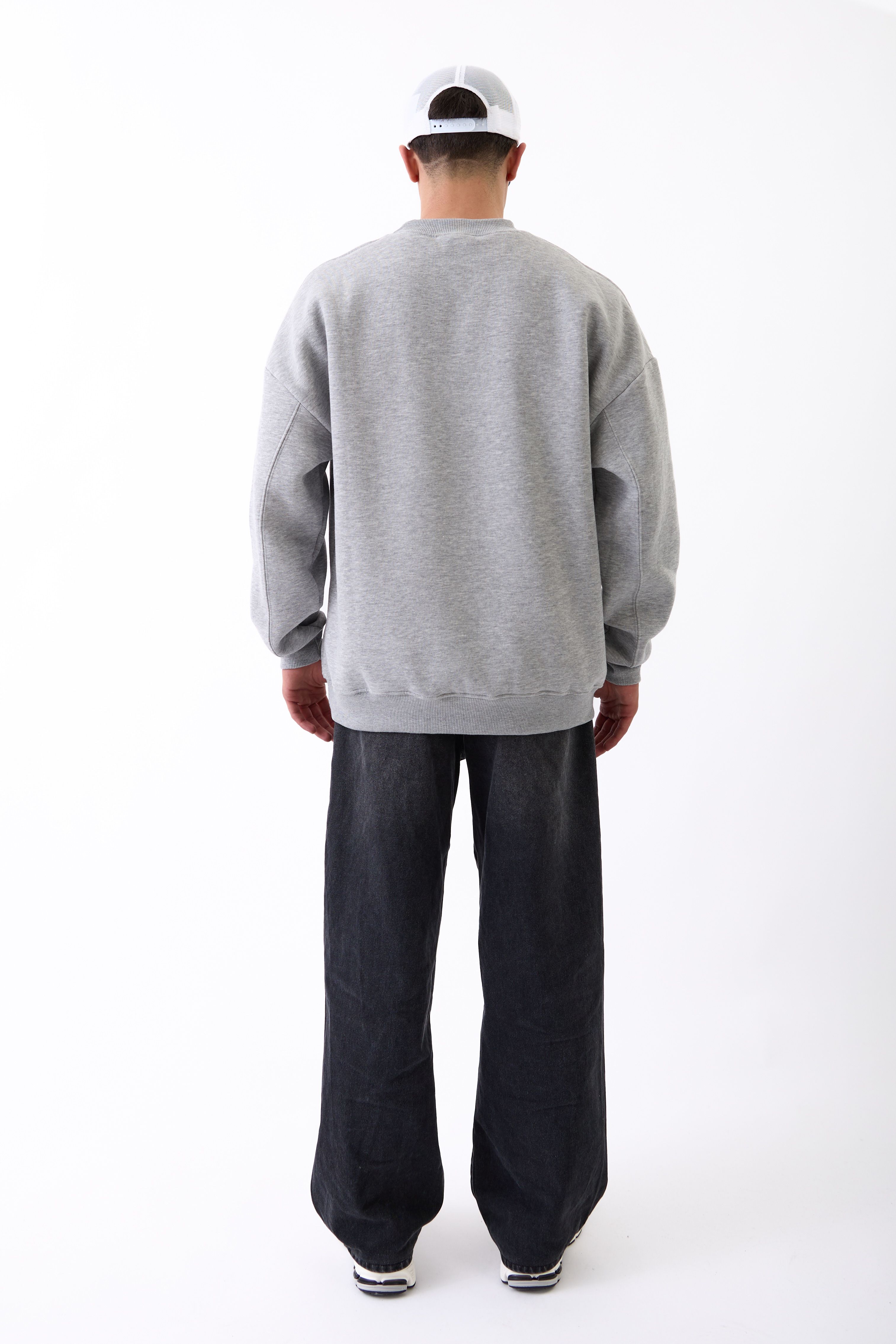 Basic Oversize Sweatshirt - GRİ