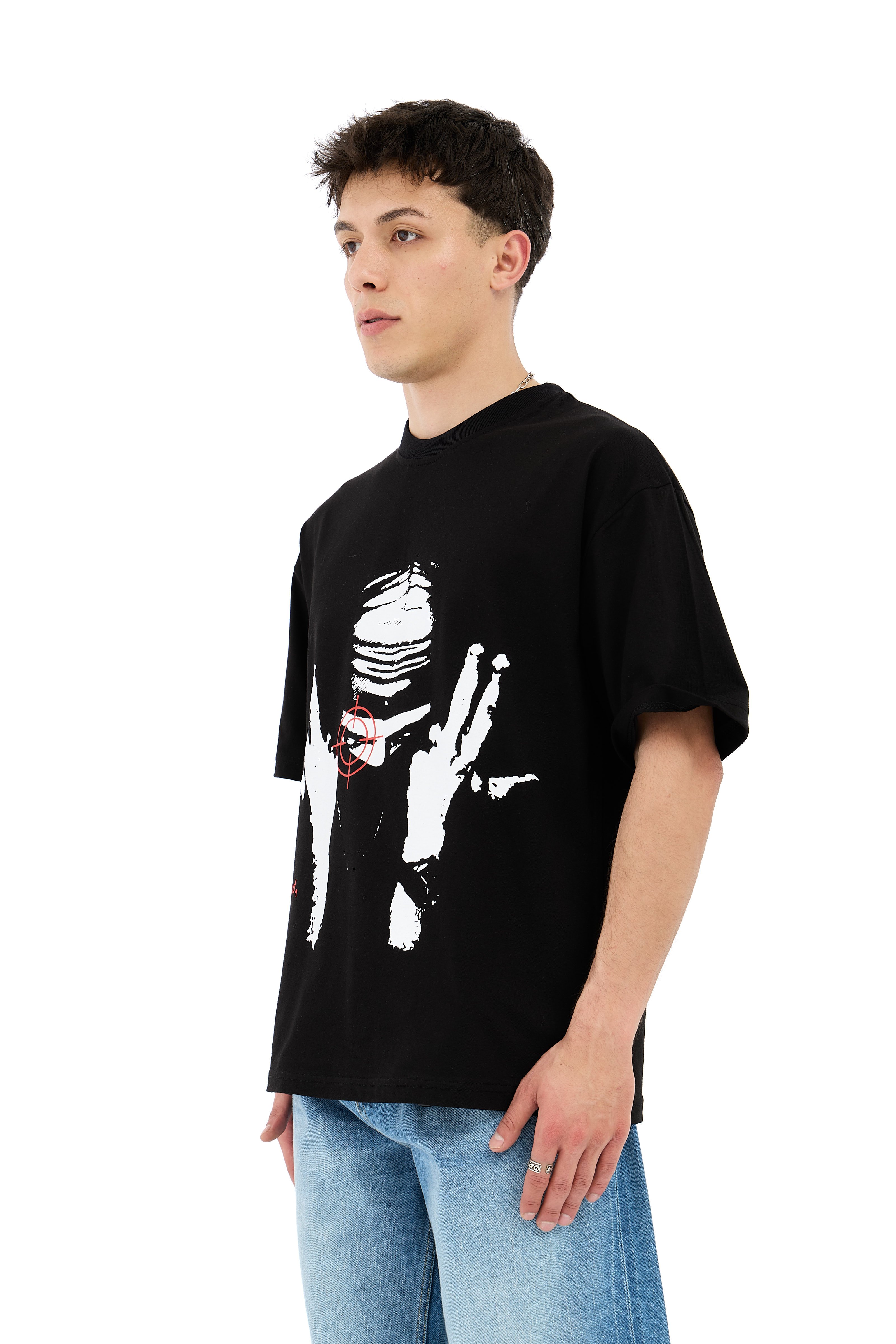 By Fear Baskı Detay Oversize Tişört