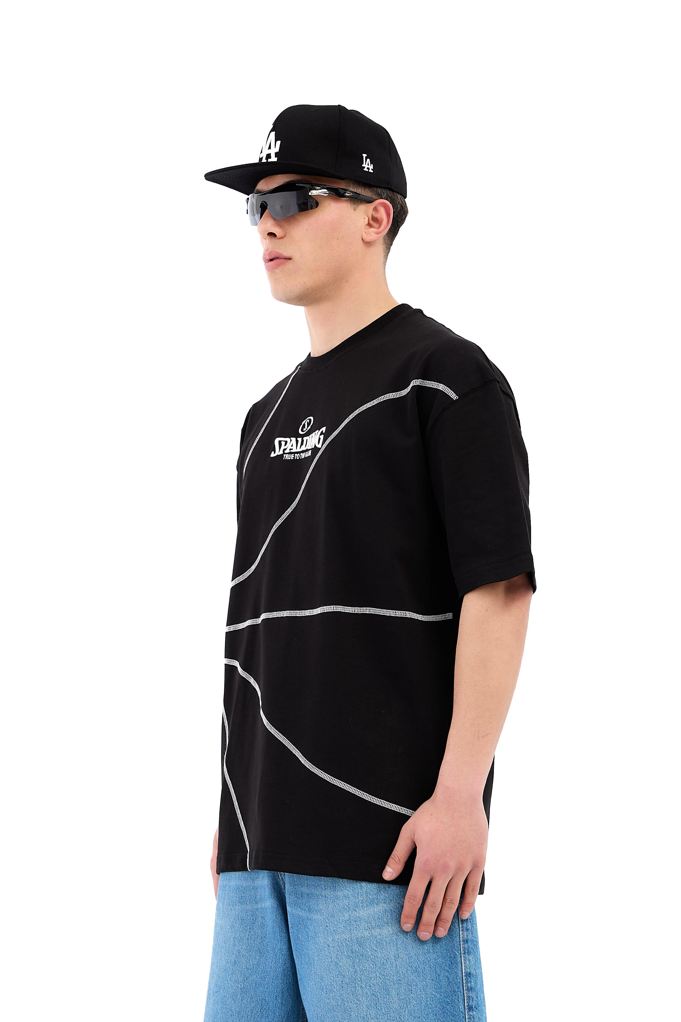 Spalding Nakış Detaylı Oversize Tişört