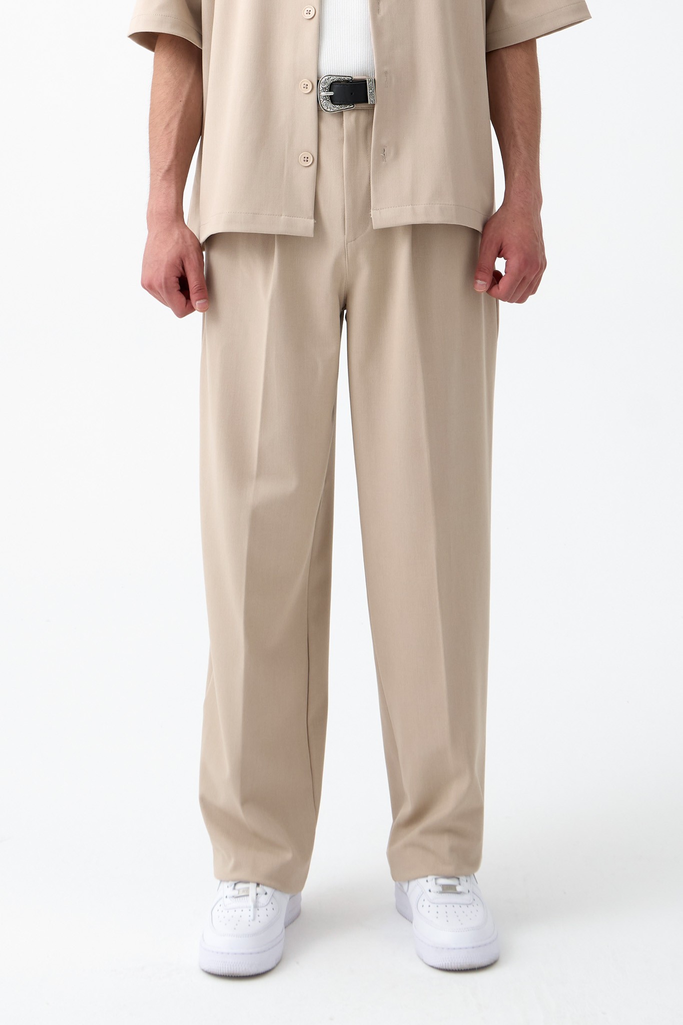Old Money Oversize Fit Gömlek - EKRU