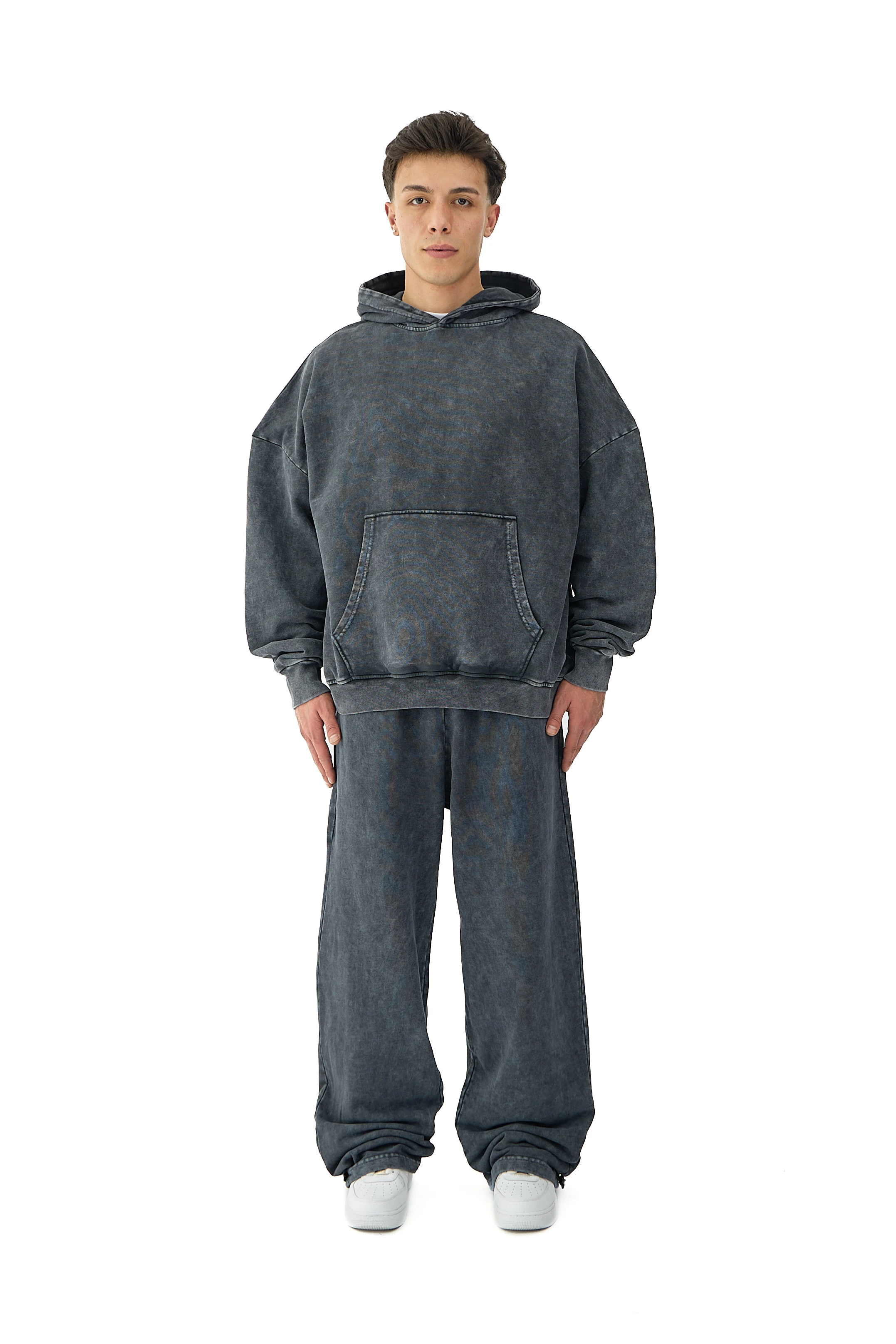  Oil Washed Yıkamalı Oversize Hoodie