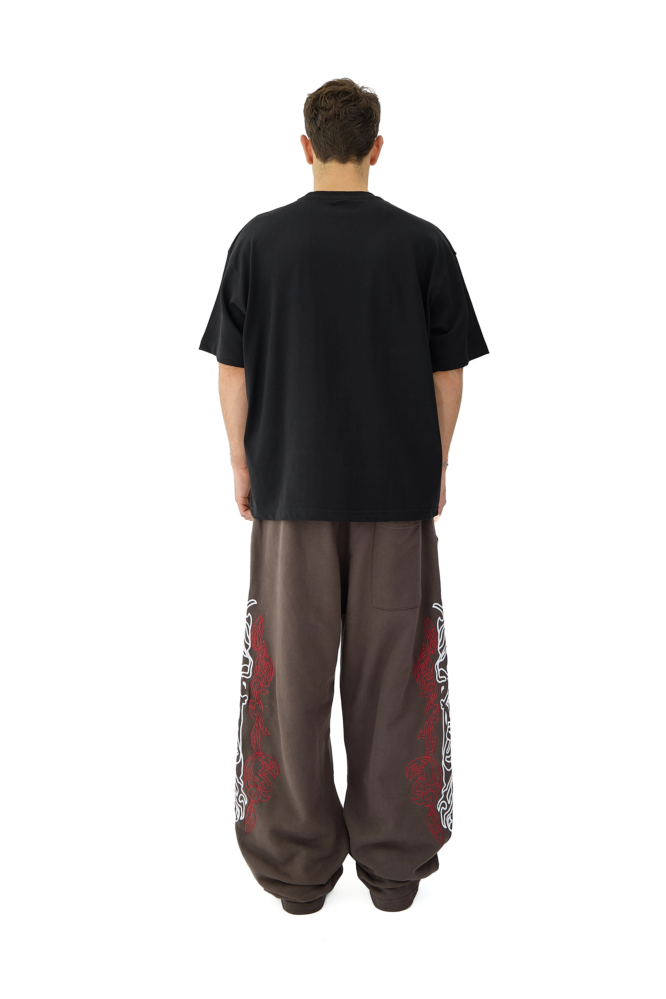 Bloodline Totem Nakış Detaylı Premium Sweatpant - KAHVERENGİ