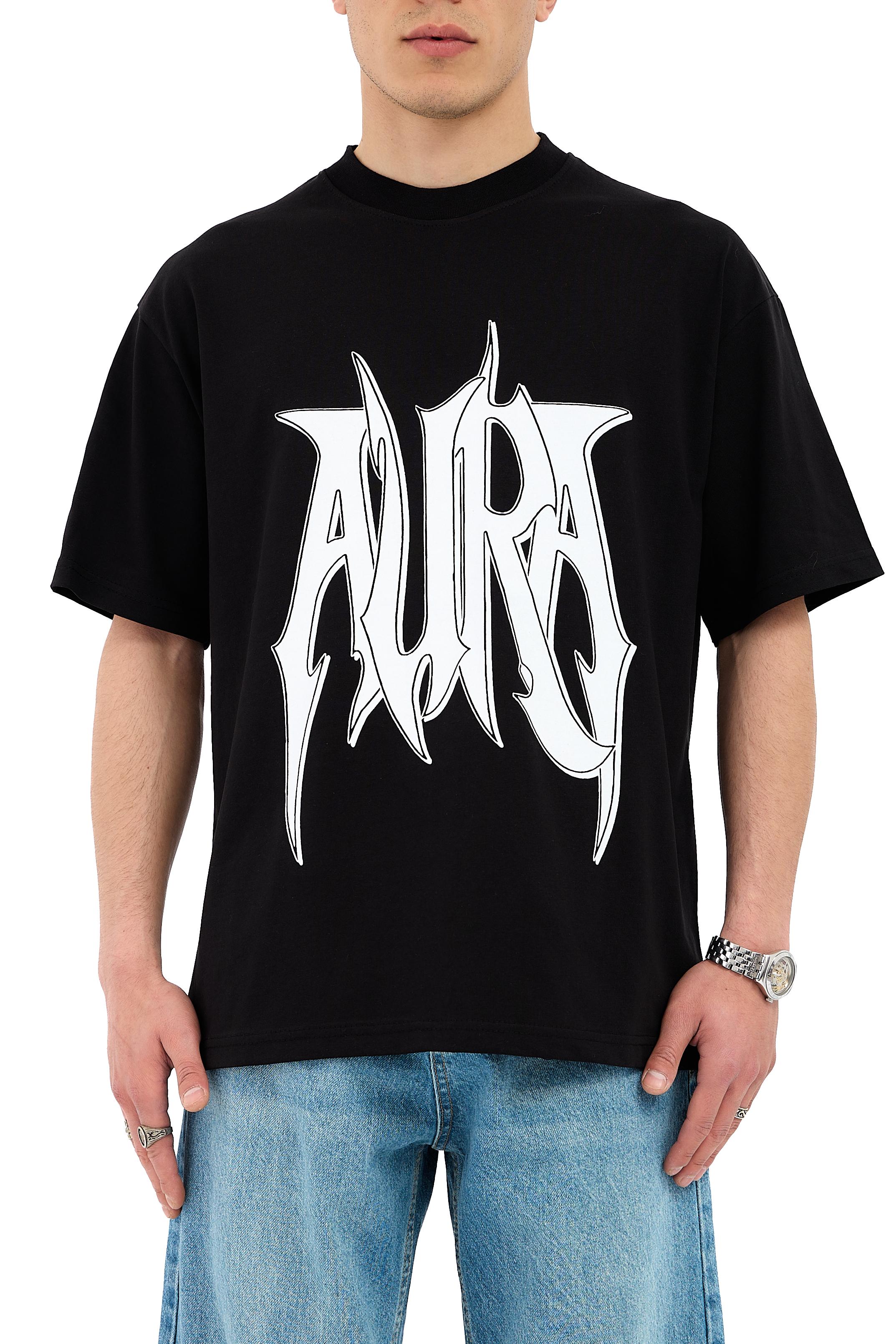 Aura Baskı Detay Oversize Tişört 