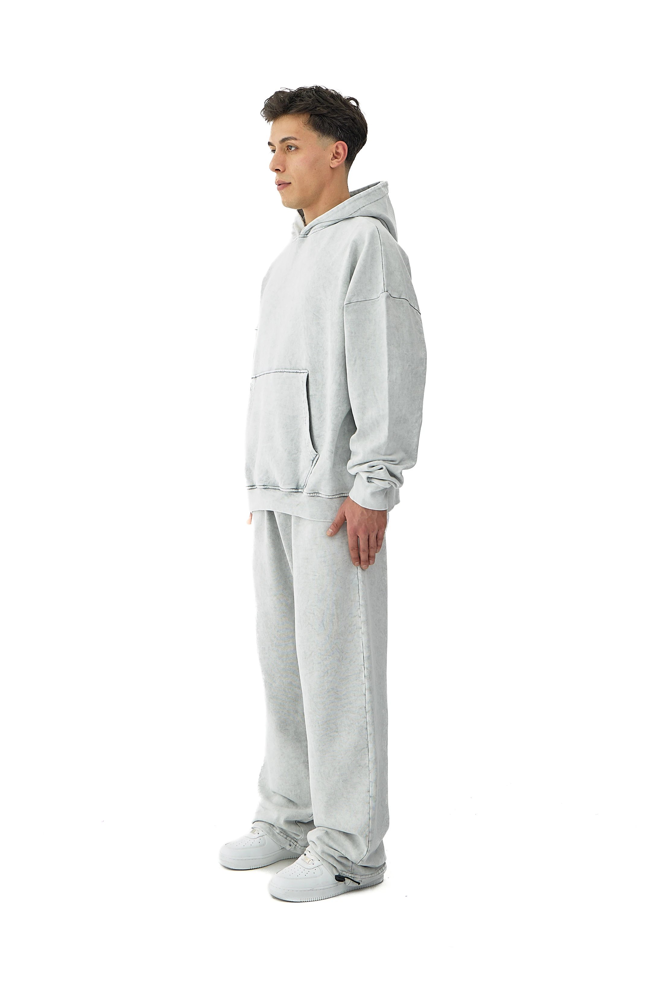  Oil Washed Yıkamalı Oversize Hoodie - MİNT