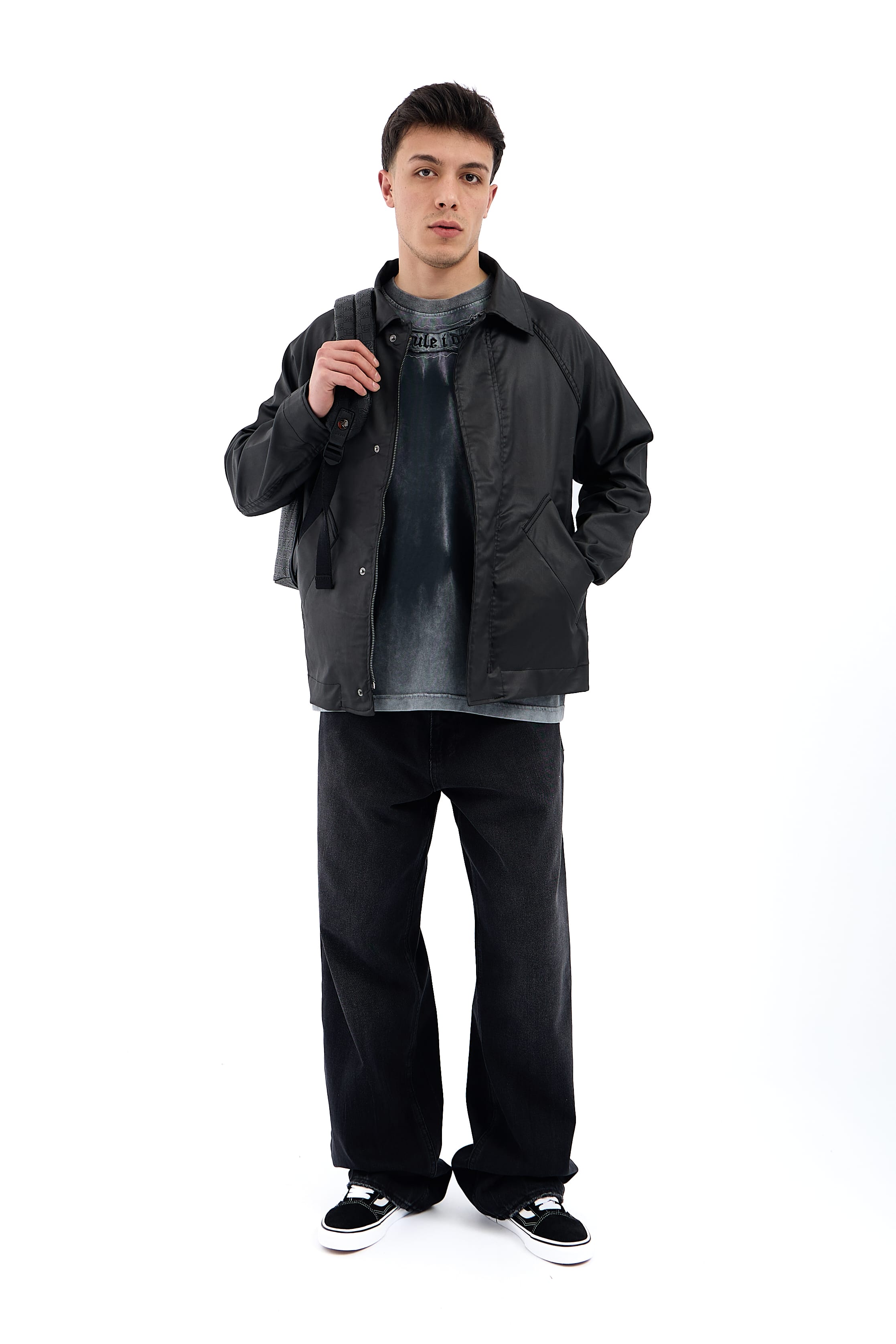 I Can Becaule Nakışlı Premium Oversize Tişört - ANTRASİT