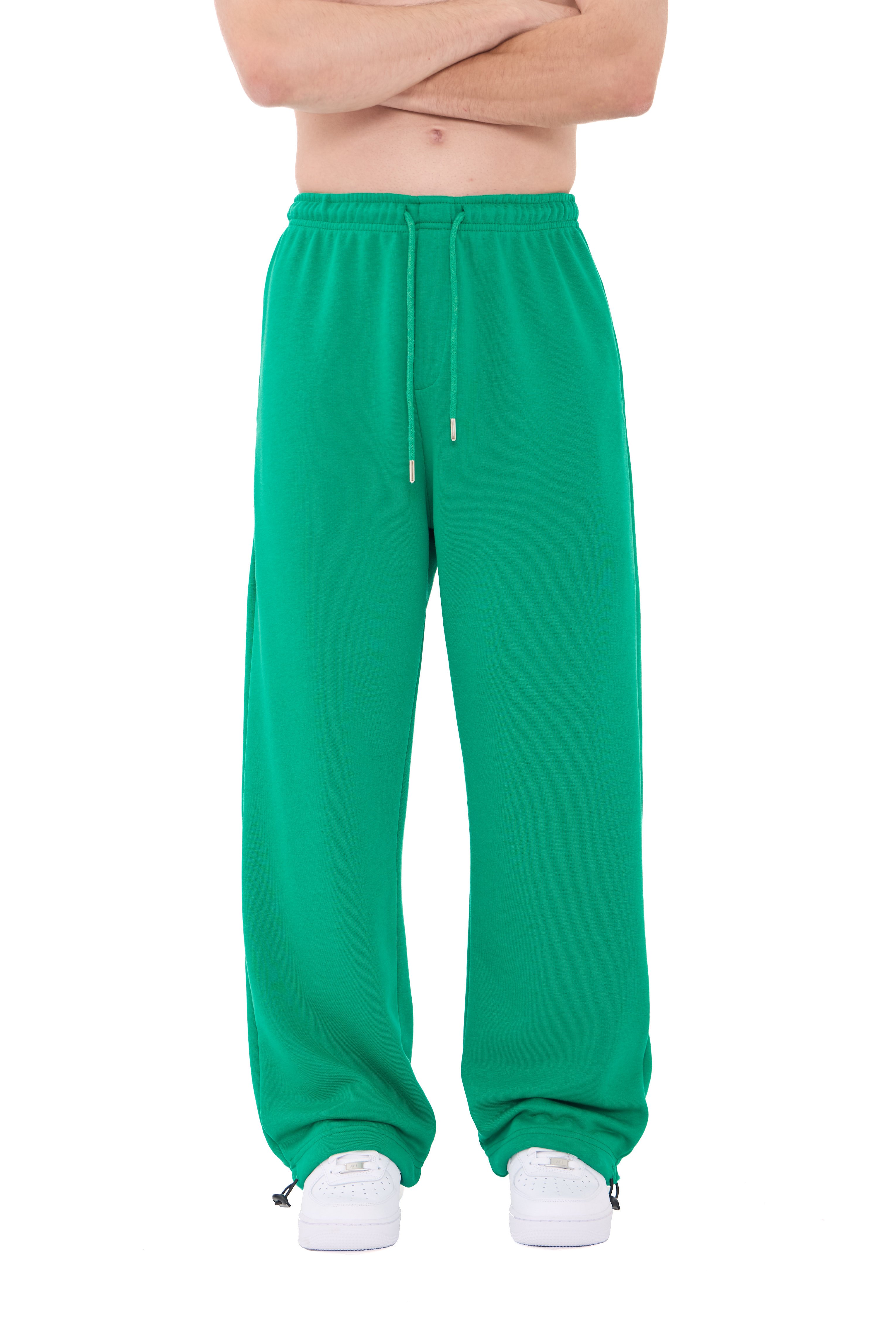  Hitup Premium Basic Ayarlanabilir Paça Oversize Eşofman Altı  - YEŞİL