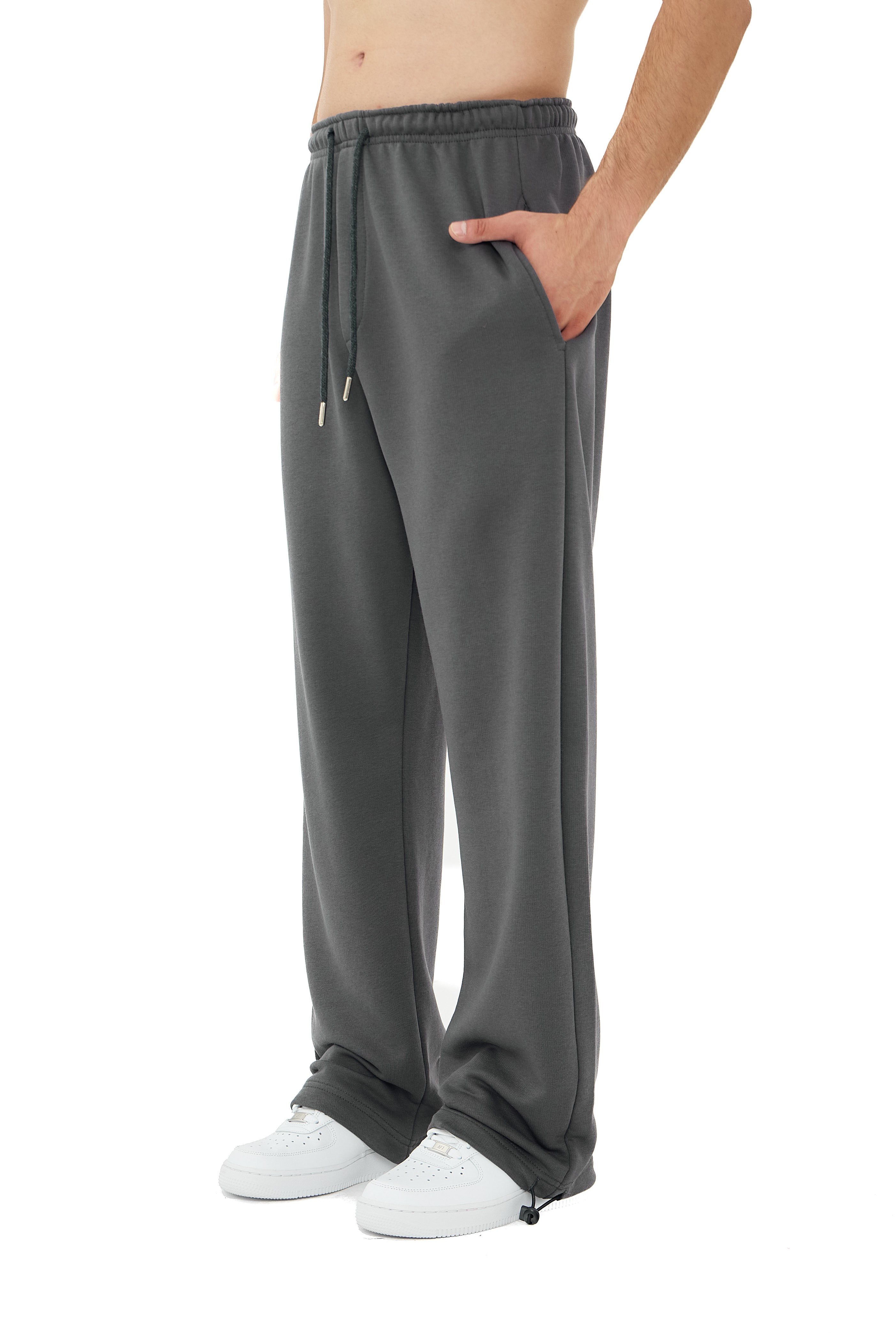  Hitup Premium Basic Ayarlanabilir Paça Oversize Eşofman Altı  - ANTRASİT