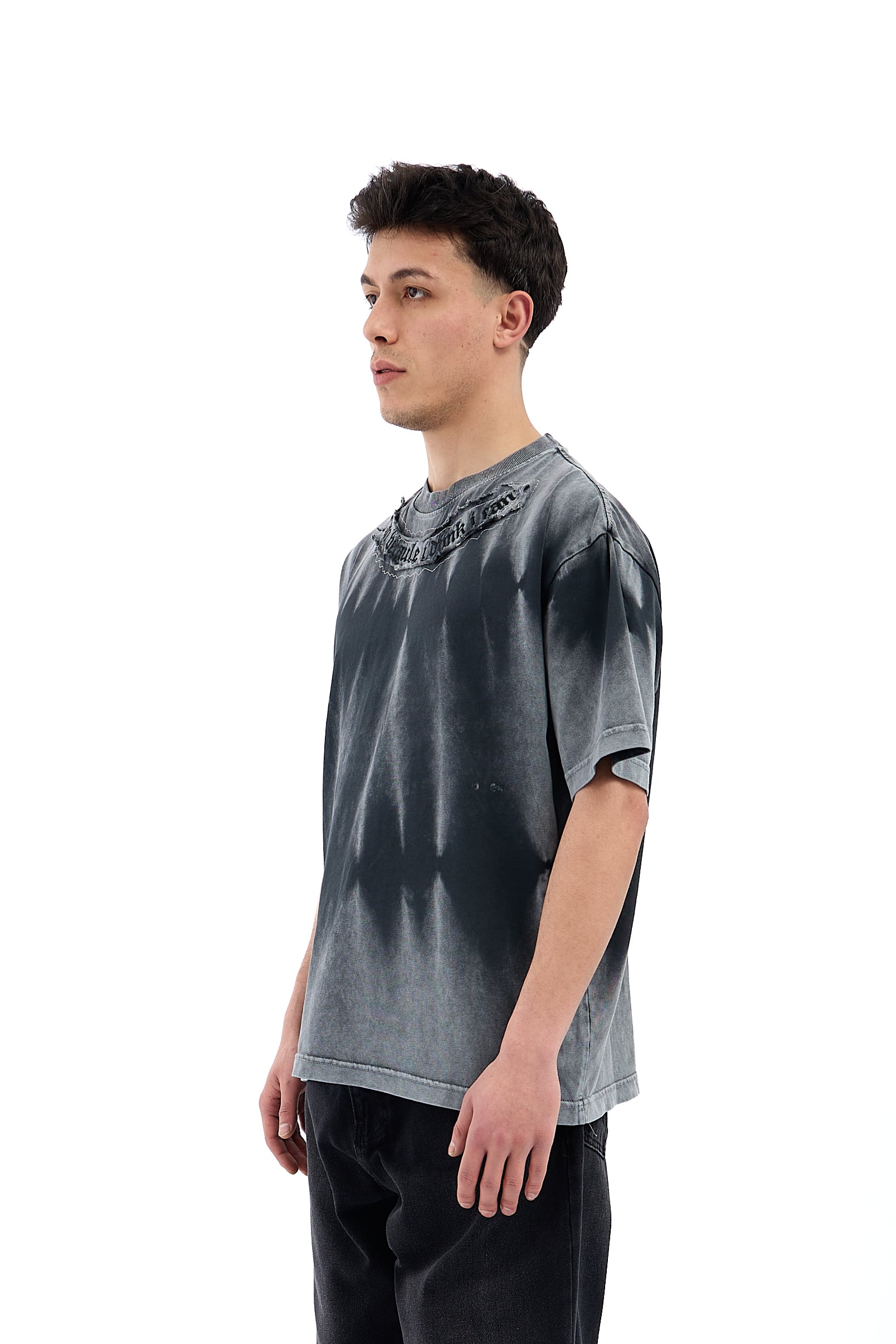 I Can Becaule Nakışlı Premium Oversize Tişört - ANTRASİT