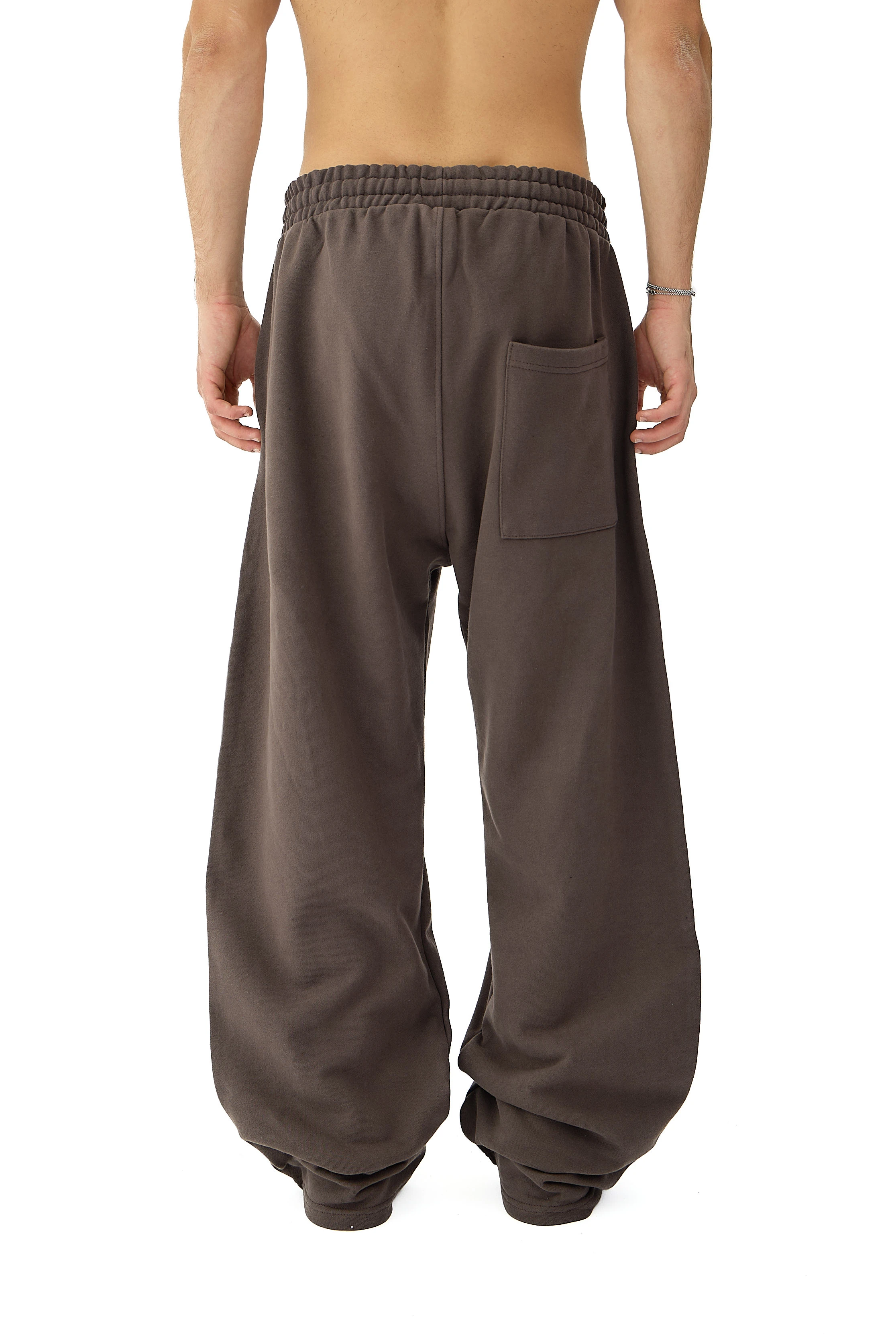 Blade Deri Nakış Detaylı Premium Sweatpant - KAHVERENGİ