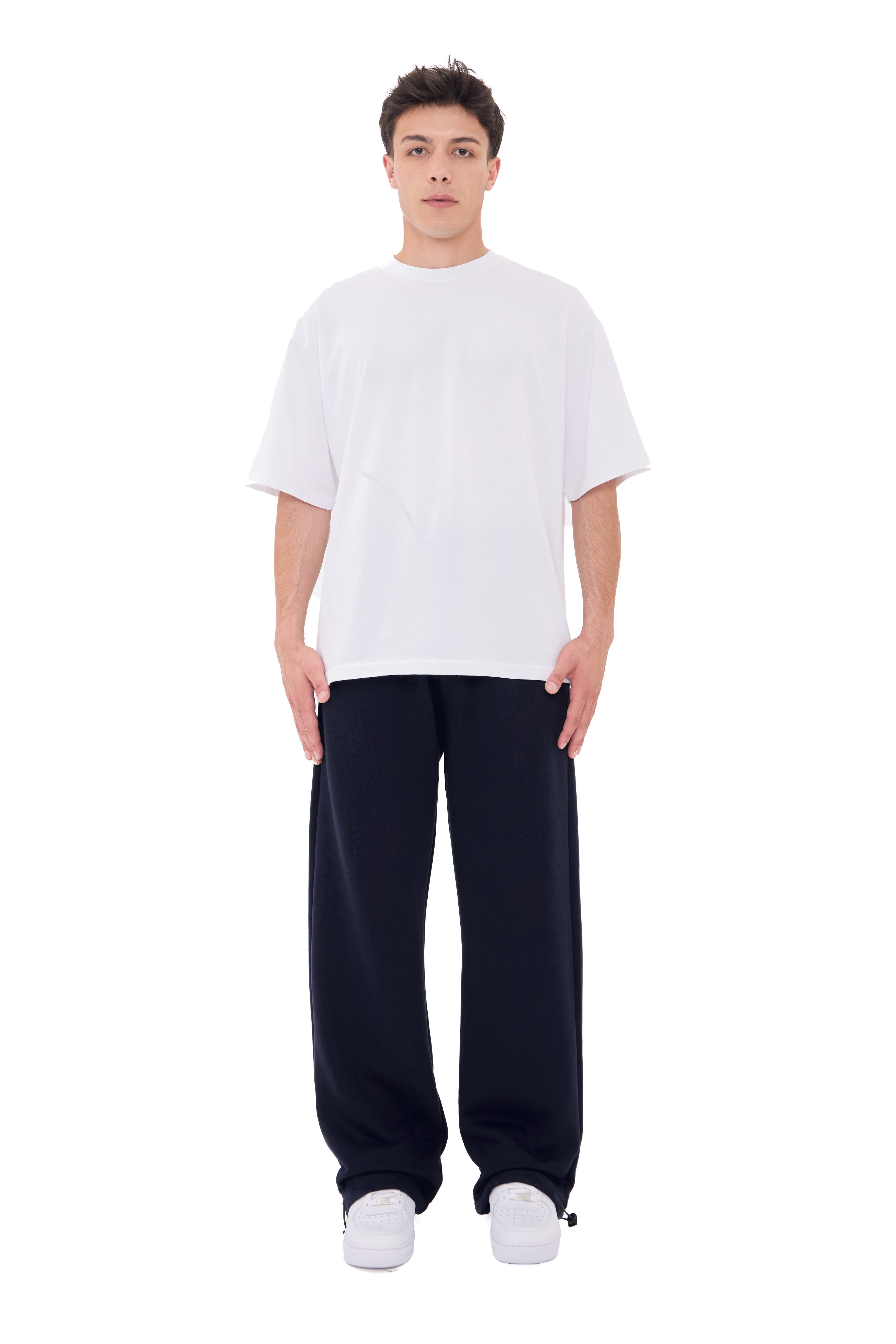  Hitup Premium Basic Ayarlanabilir Paça Oversize Eşofman Altı  - LACİVERT