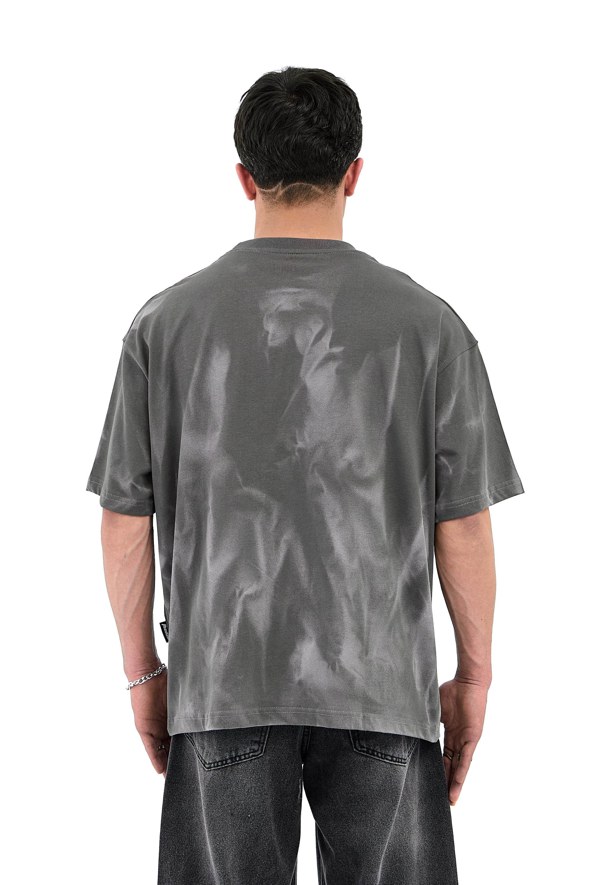 Spikyhead Nakışlı Acid Wash Premium Oversize Tişört