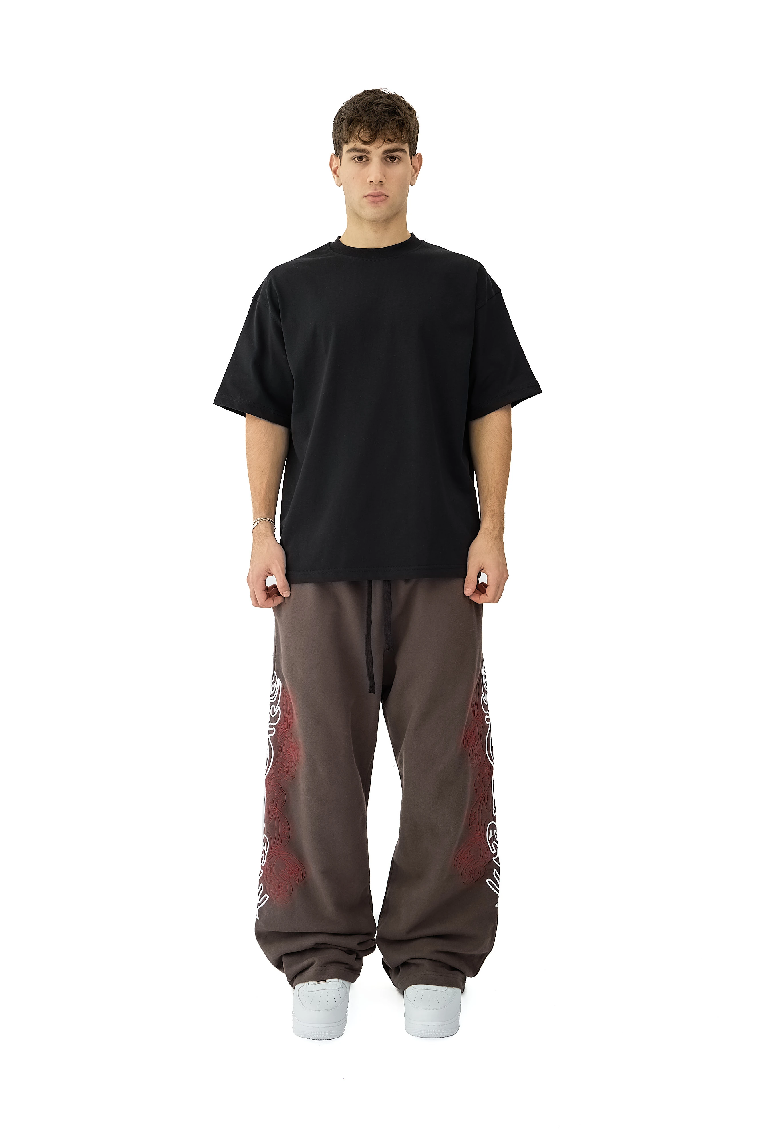 Bloodline Totem Nakış Detaylı Premium Sweatpant - KAHVERENGİ