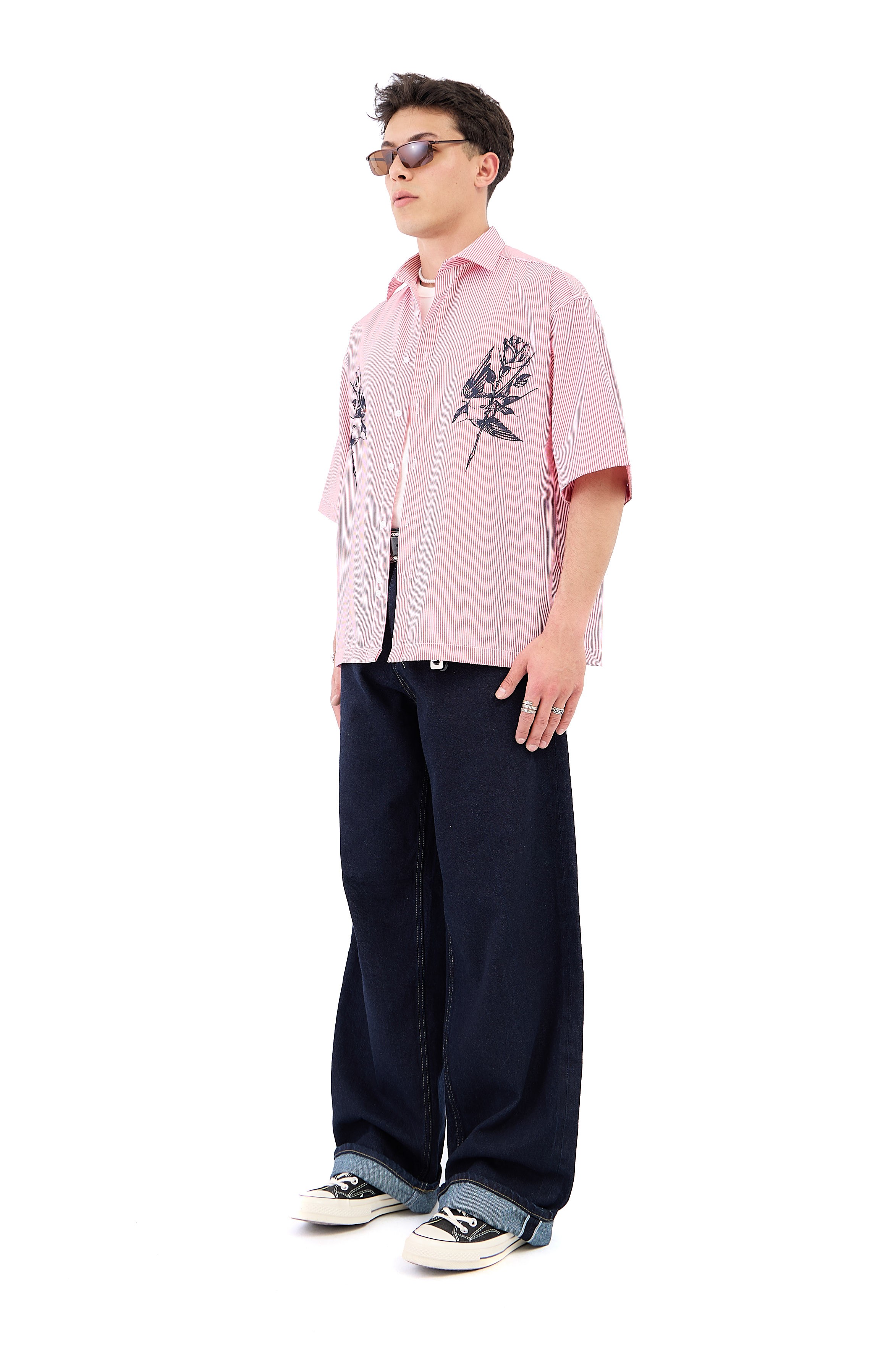 Premium Rins Yıkma Lacivert Baggy Jean 