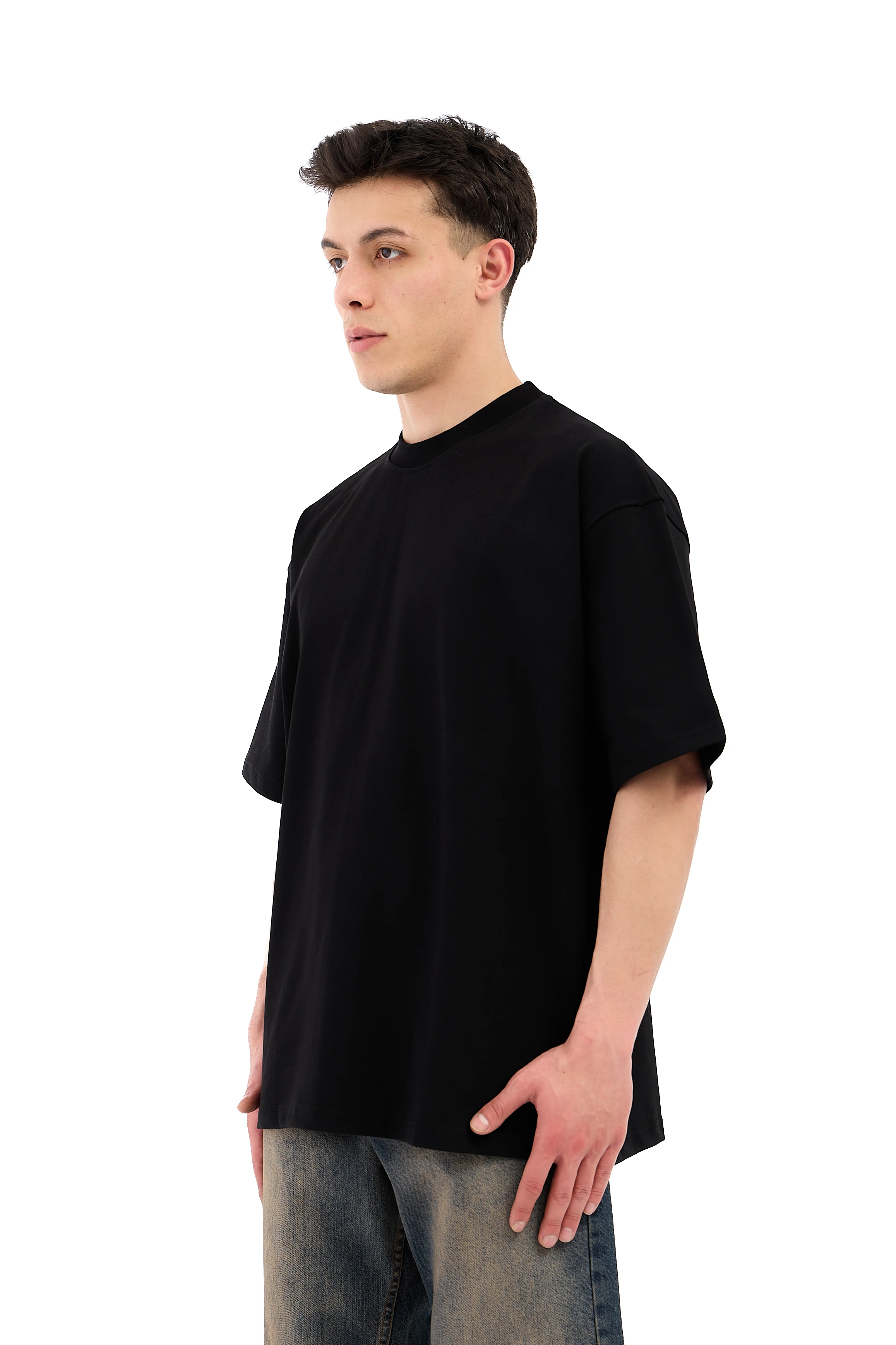 Premium Basic Oversize Tişört - SİYAH