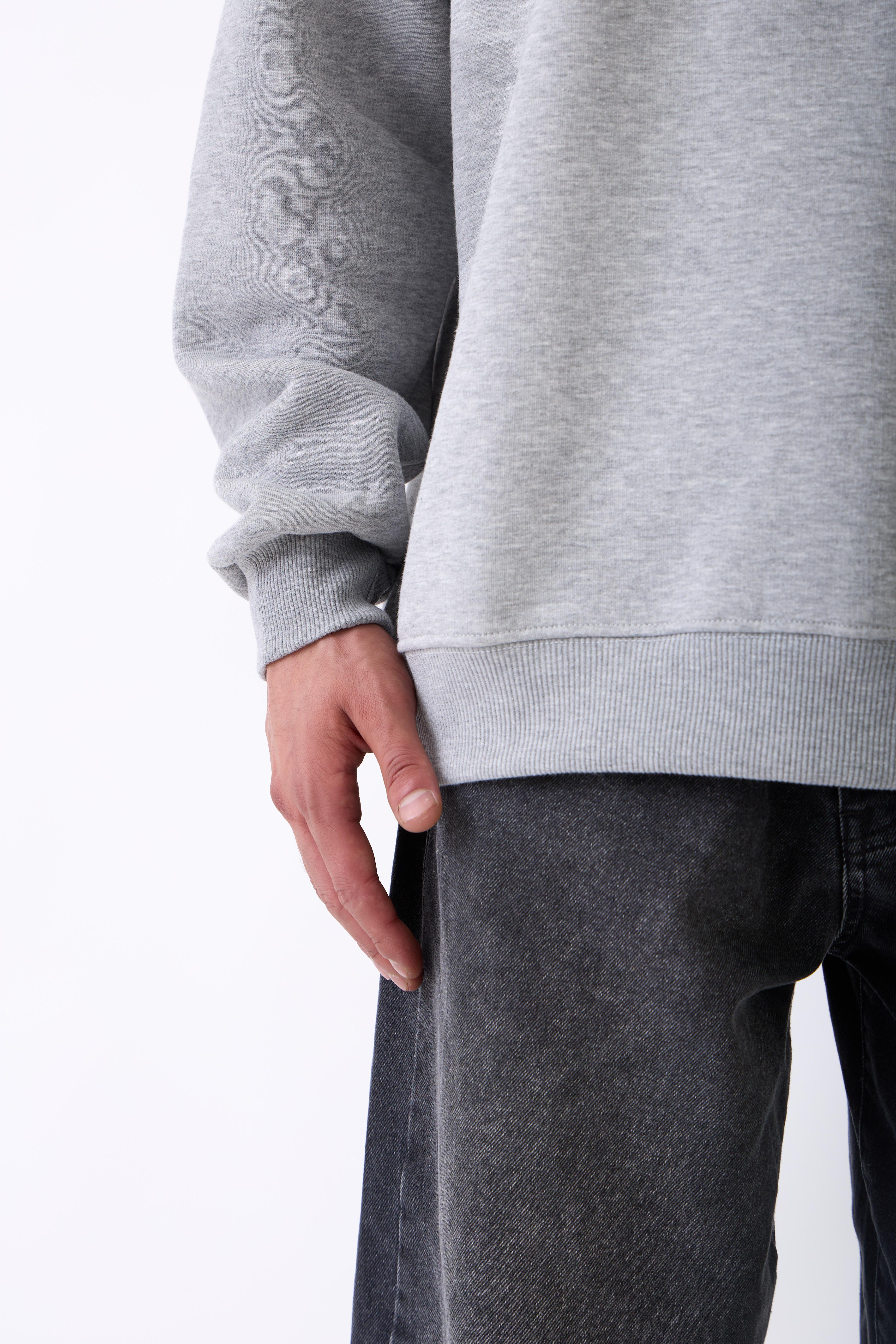 Basic Oversize Sweatshirt - GRİ