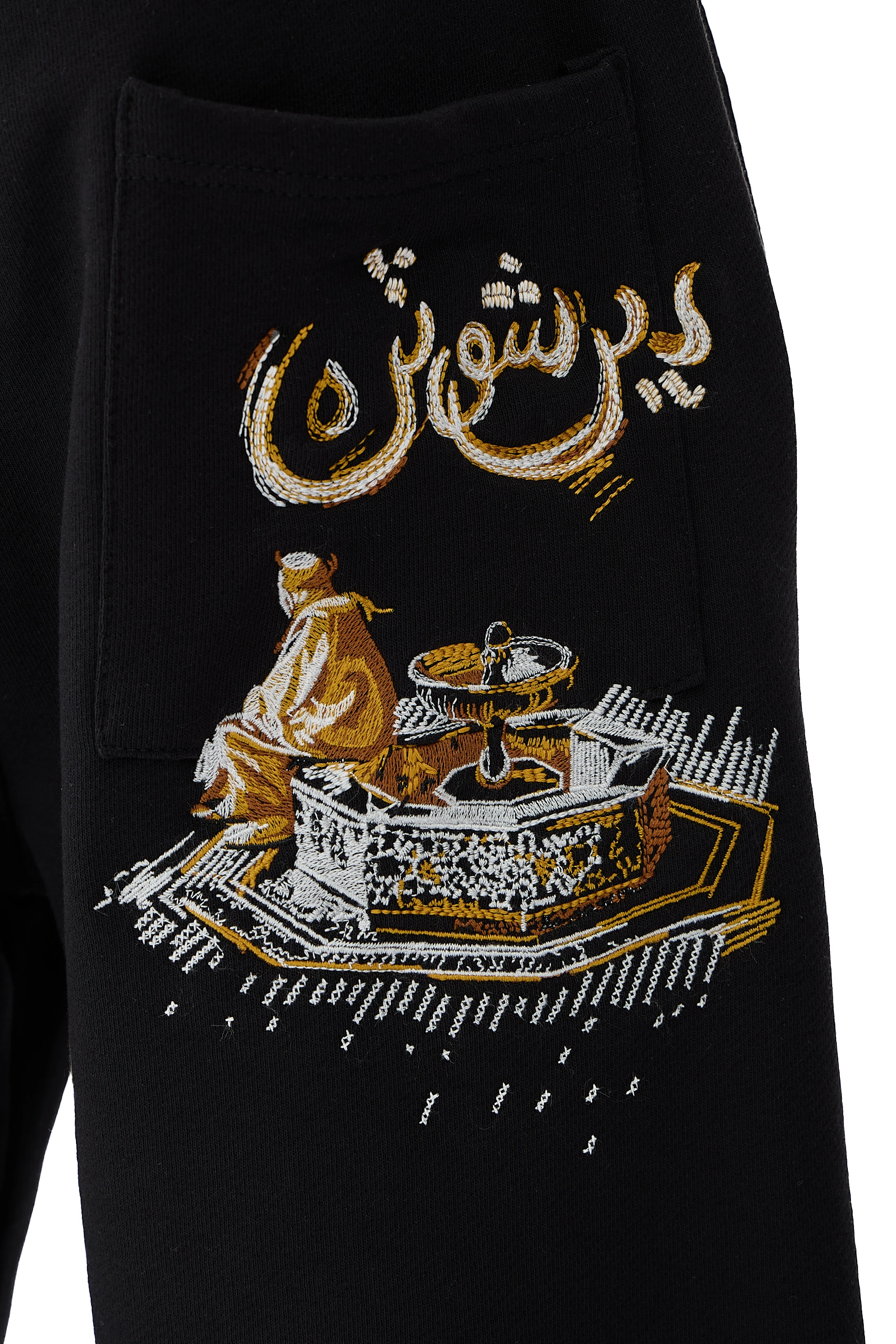 Golden Zaviye Nakış Detaylı Premium Sweatpant