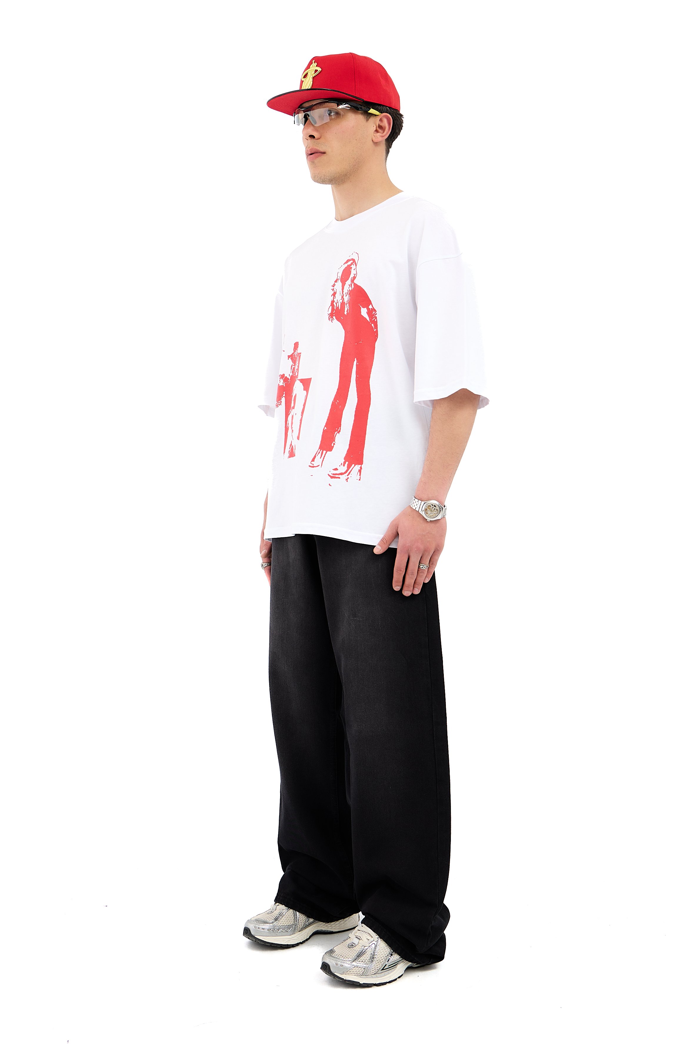 Basic Siyah Super Baggy Jean