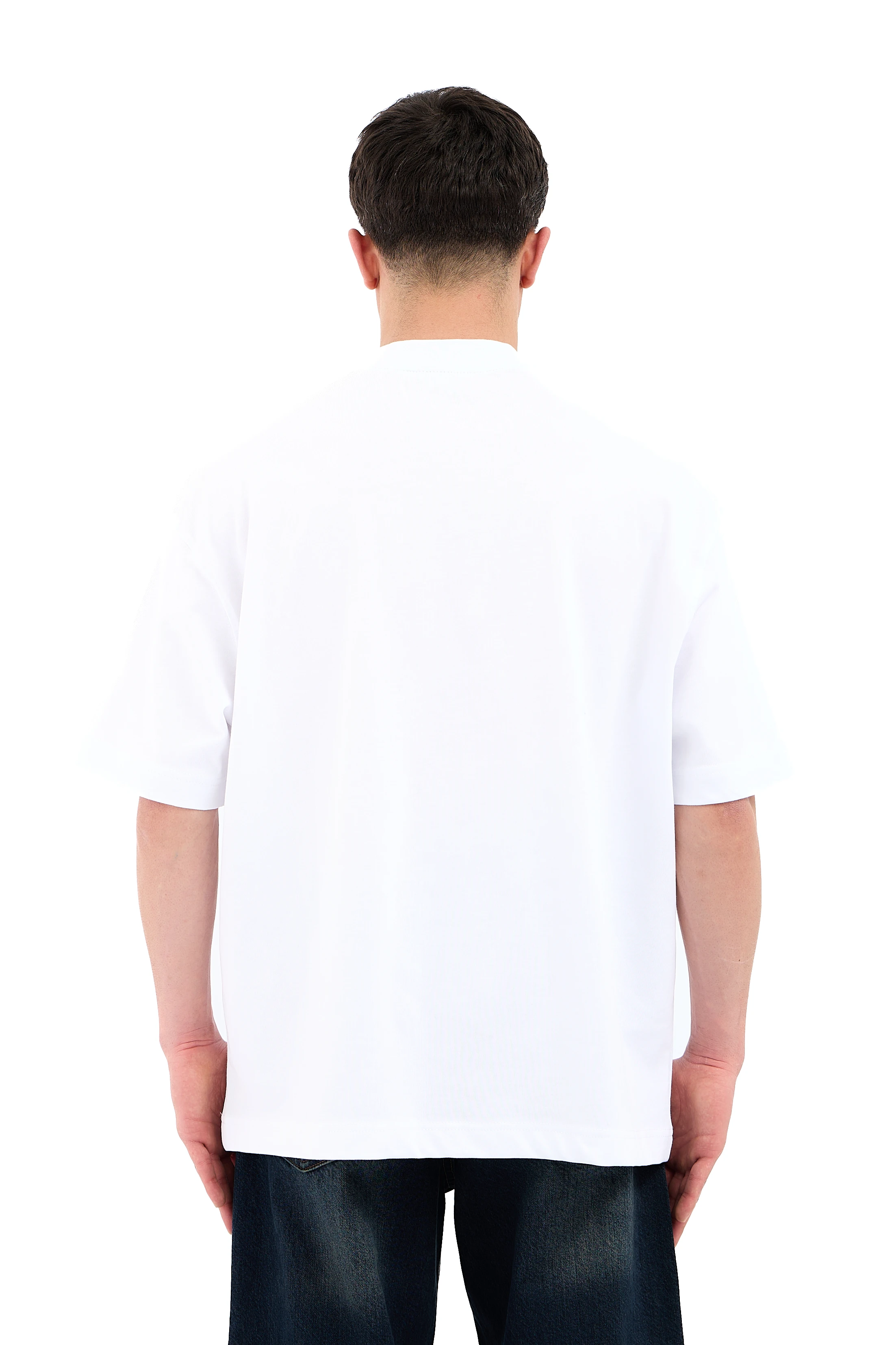 Çiçek Nakış Detay Oversize Tişört