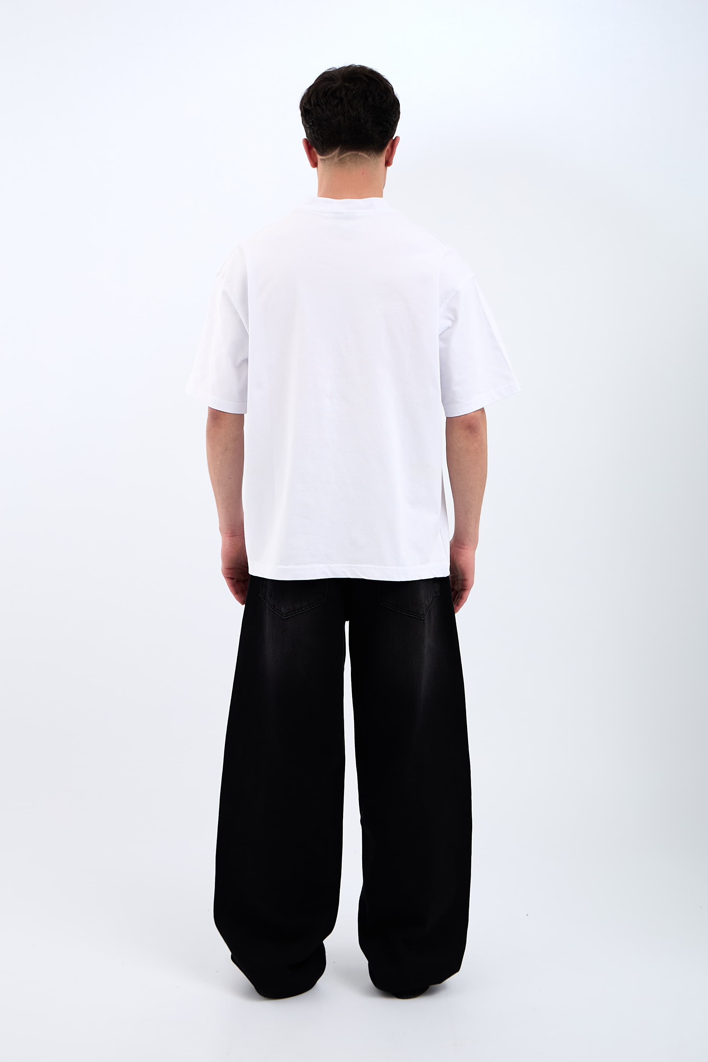For Such Nakışlı Premium Oversize Tişört - BEYAZ