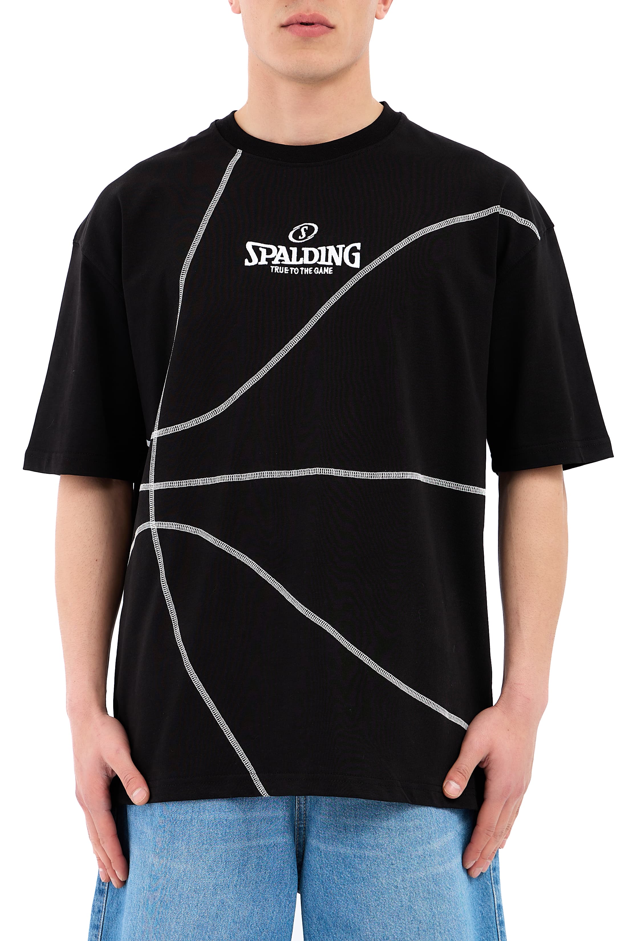 Spalding Nakış Detaylı Oversize Tişört