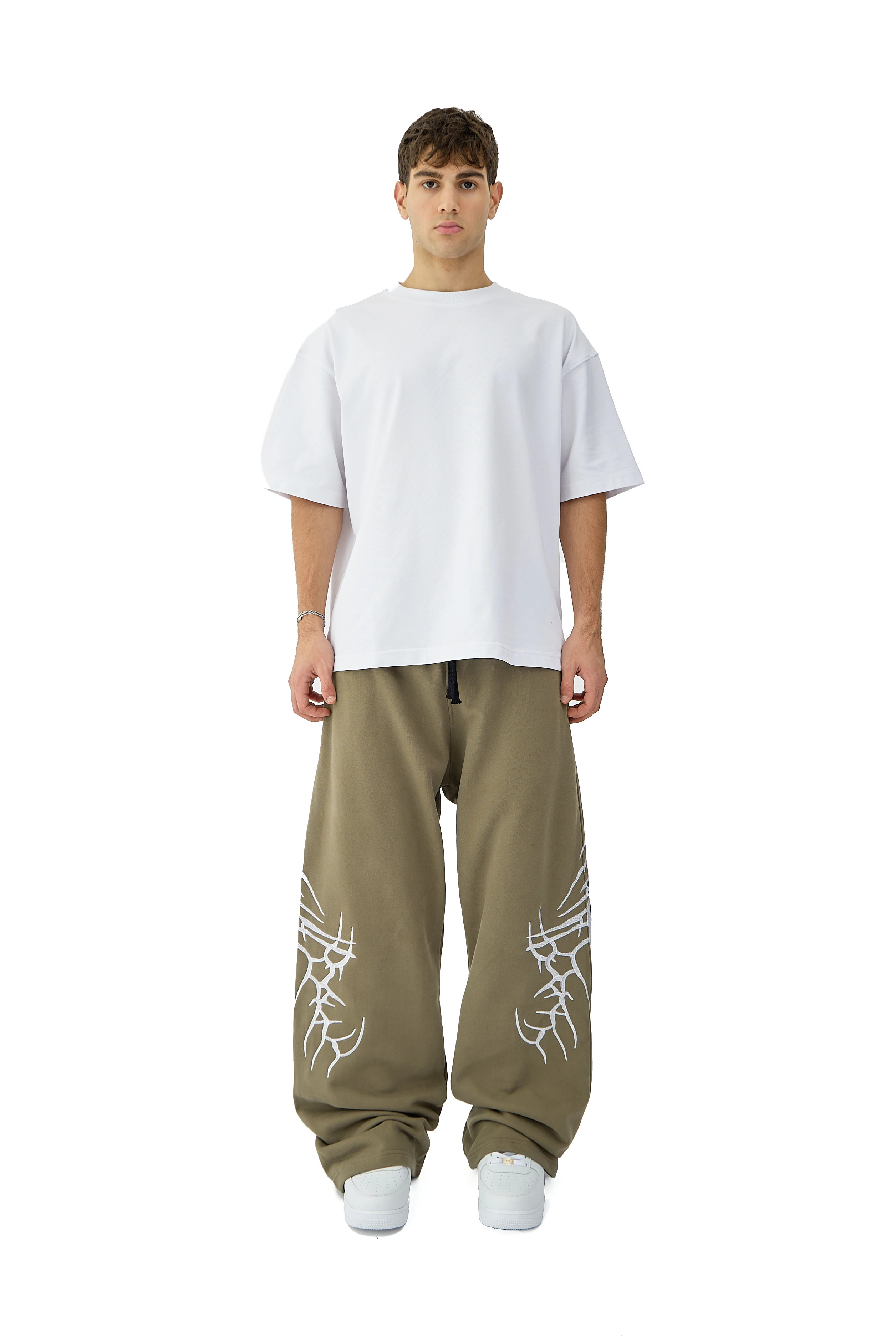 Ritual Scar Nakış Detaylı Premium Sweatpant - YEŞİL