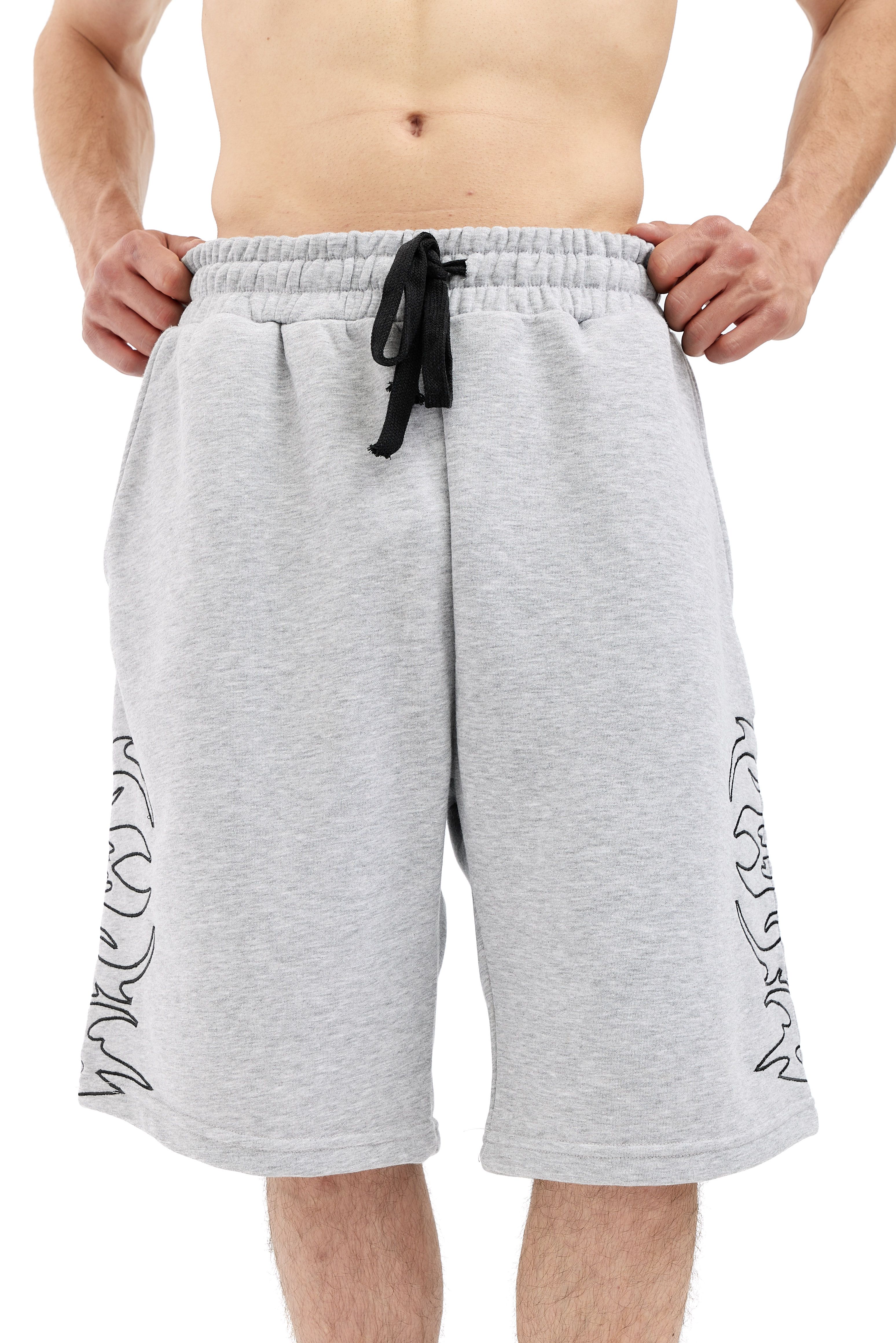 Premium Tribal Nakış Detay Baggy Şort - GRİMELANJ