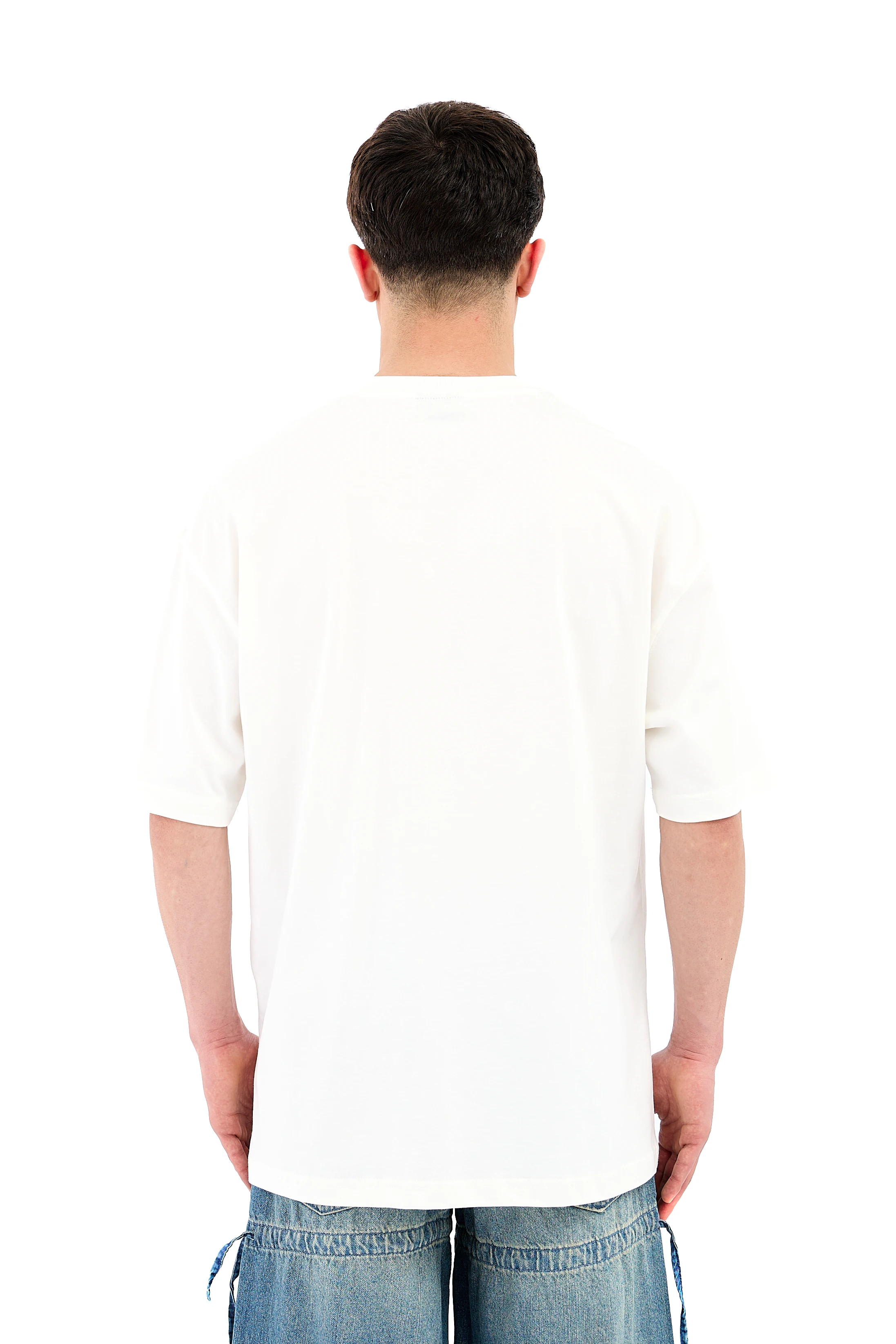 İtaly Nakışlı Oversize Tişört