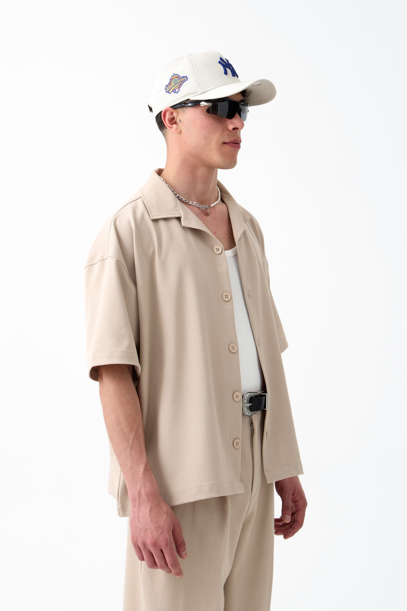 Old Money Oversize Fit Gömlek - EKRU