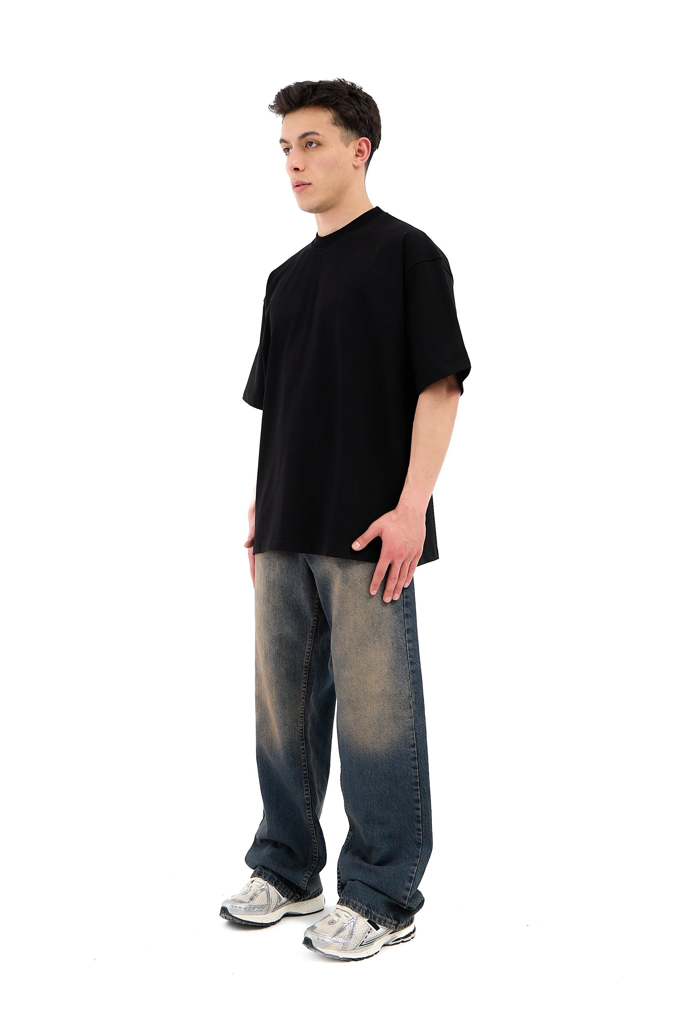 Premium Basic Oversize Tişört - SİYAH