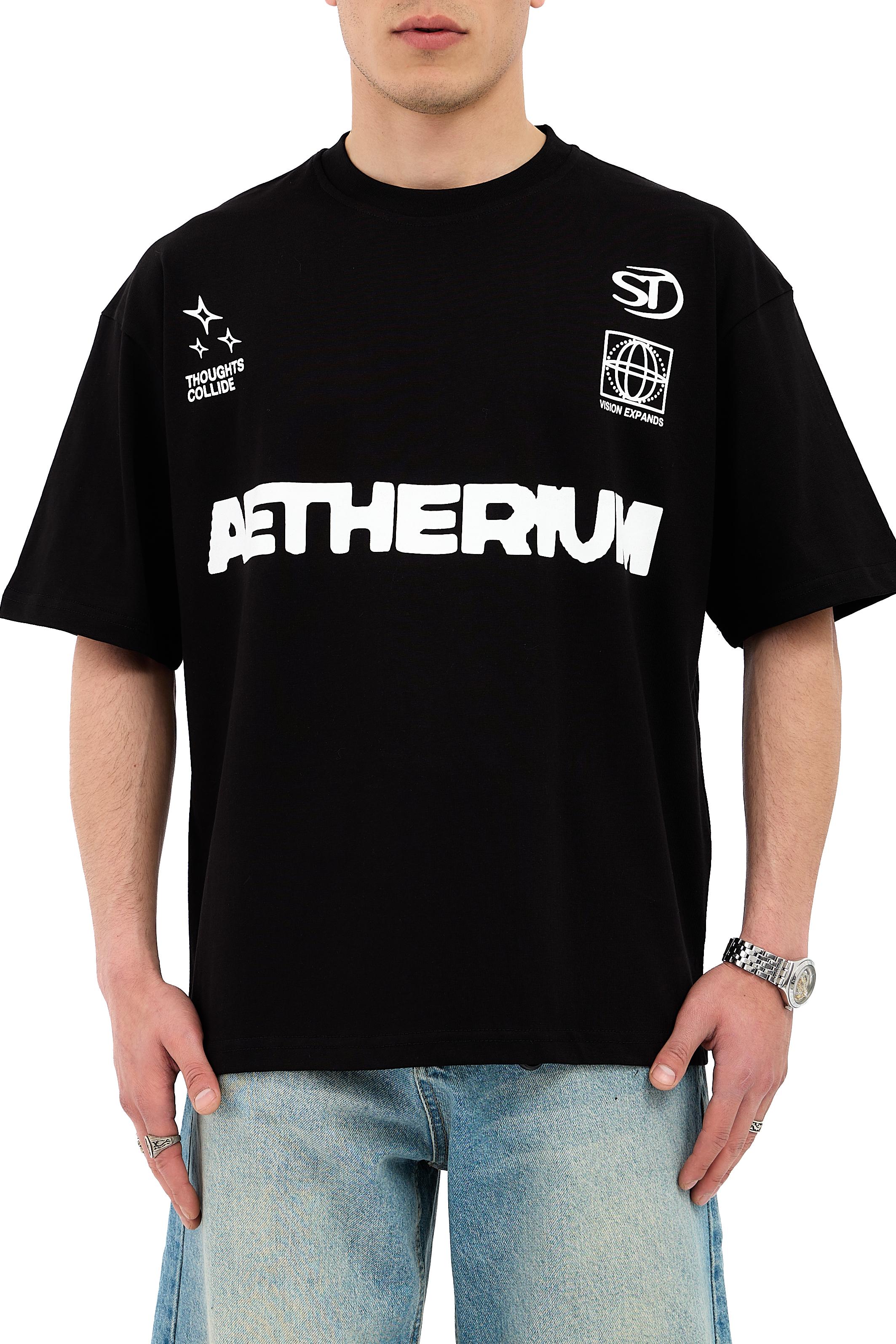 Aetherium Baskı Detay Oversize Tişört