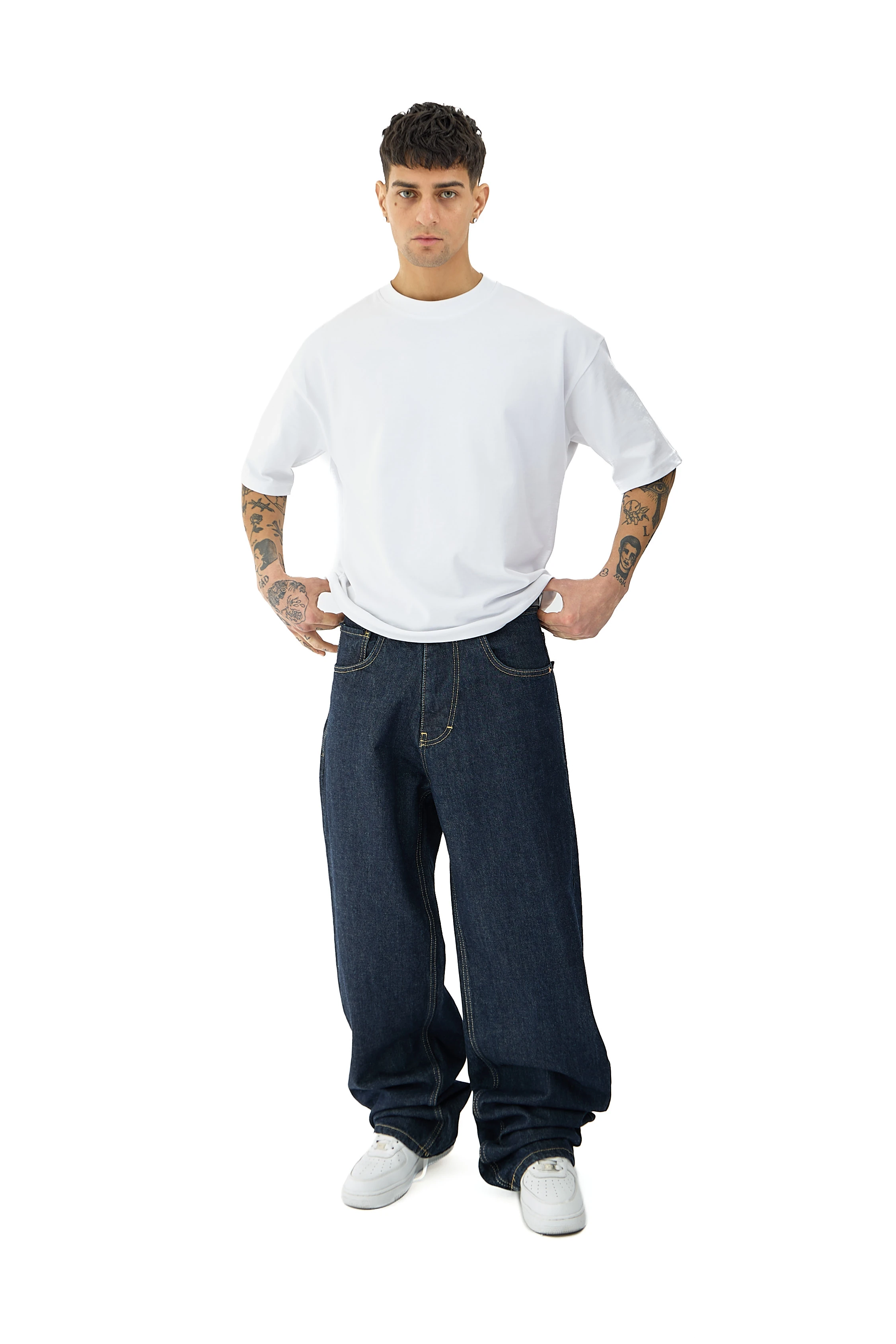 Basic Raw Baggy Jean
